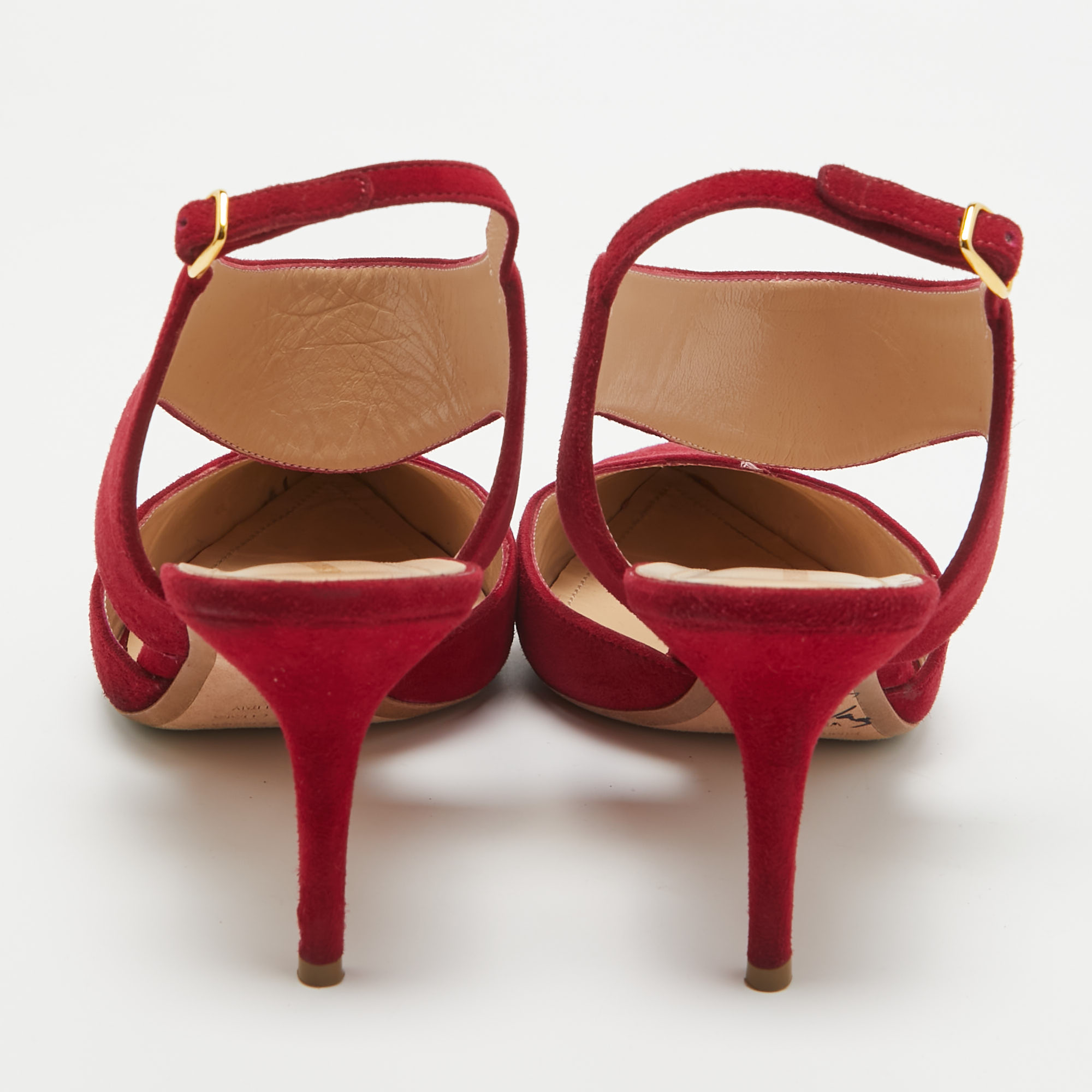 Nicholas Kirkwood Red Suede Leda Pumps Size 41