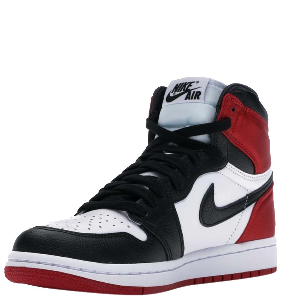 Nike Jordan 1 Retro High Satin Black Toe Sneakers Size US 7.5W (EU 38.5)