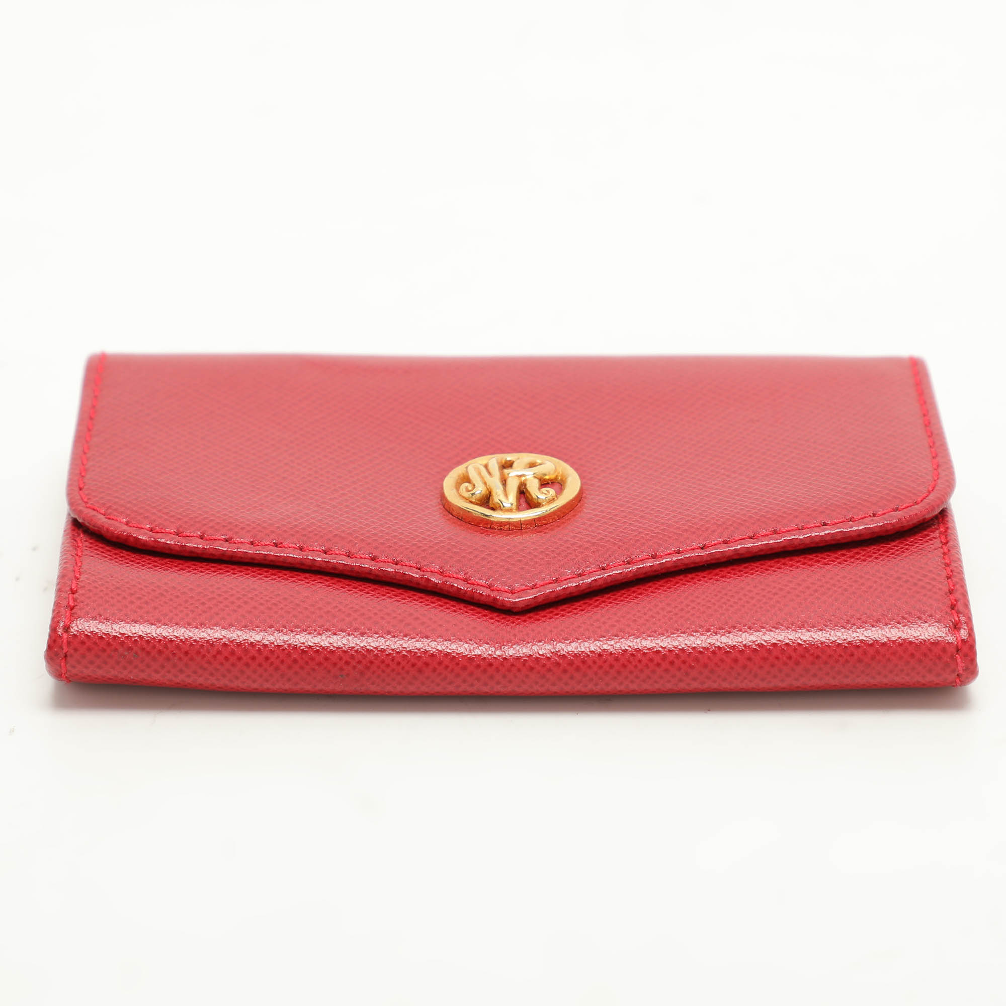 Nina Ricci Red Leather Card Case Wallet