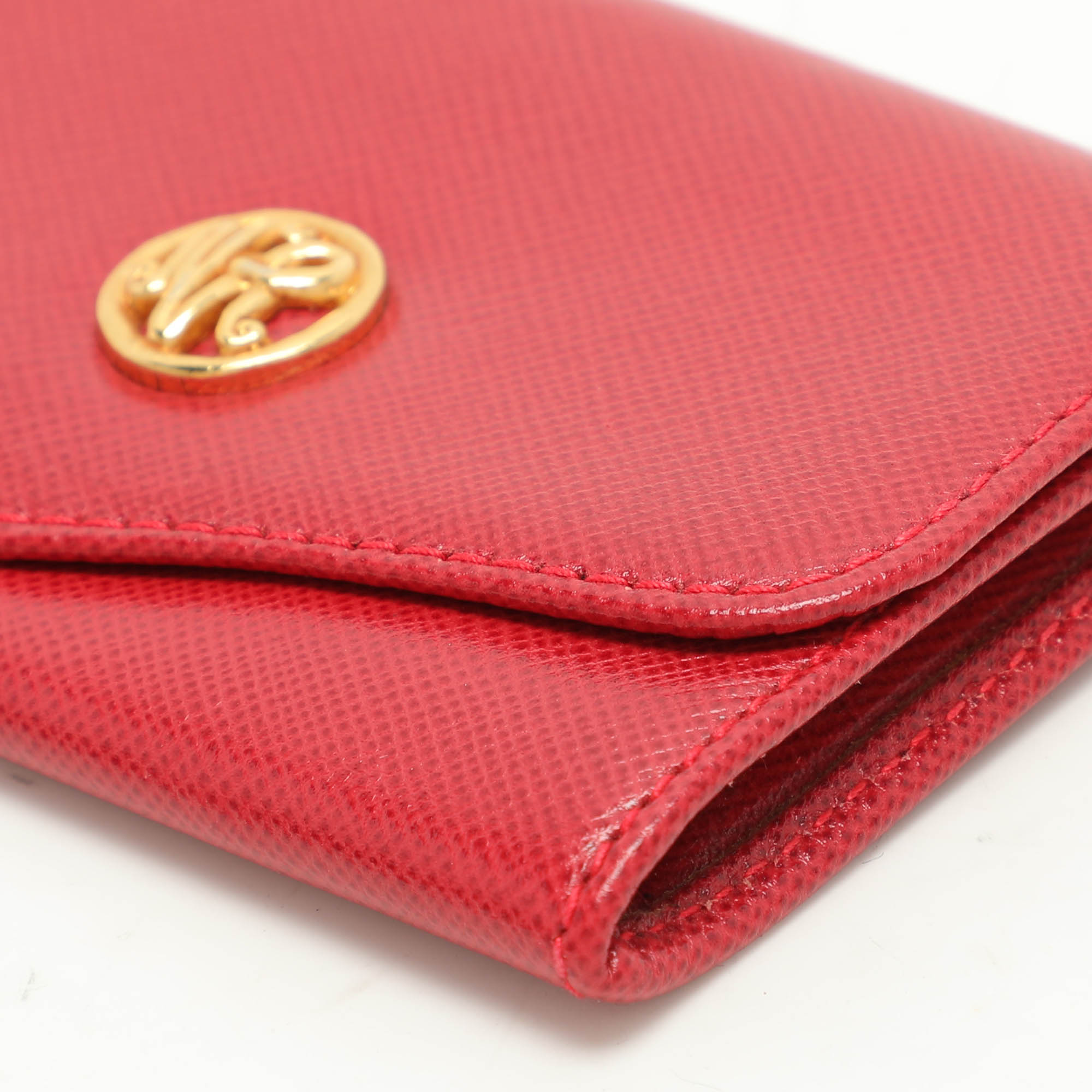 Nina Ricci Red Leather Card Case Wallet