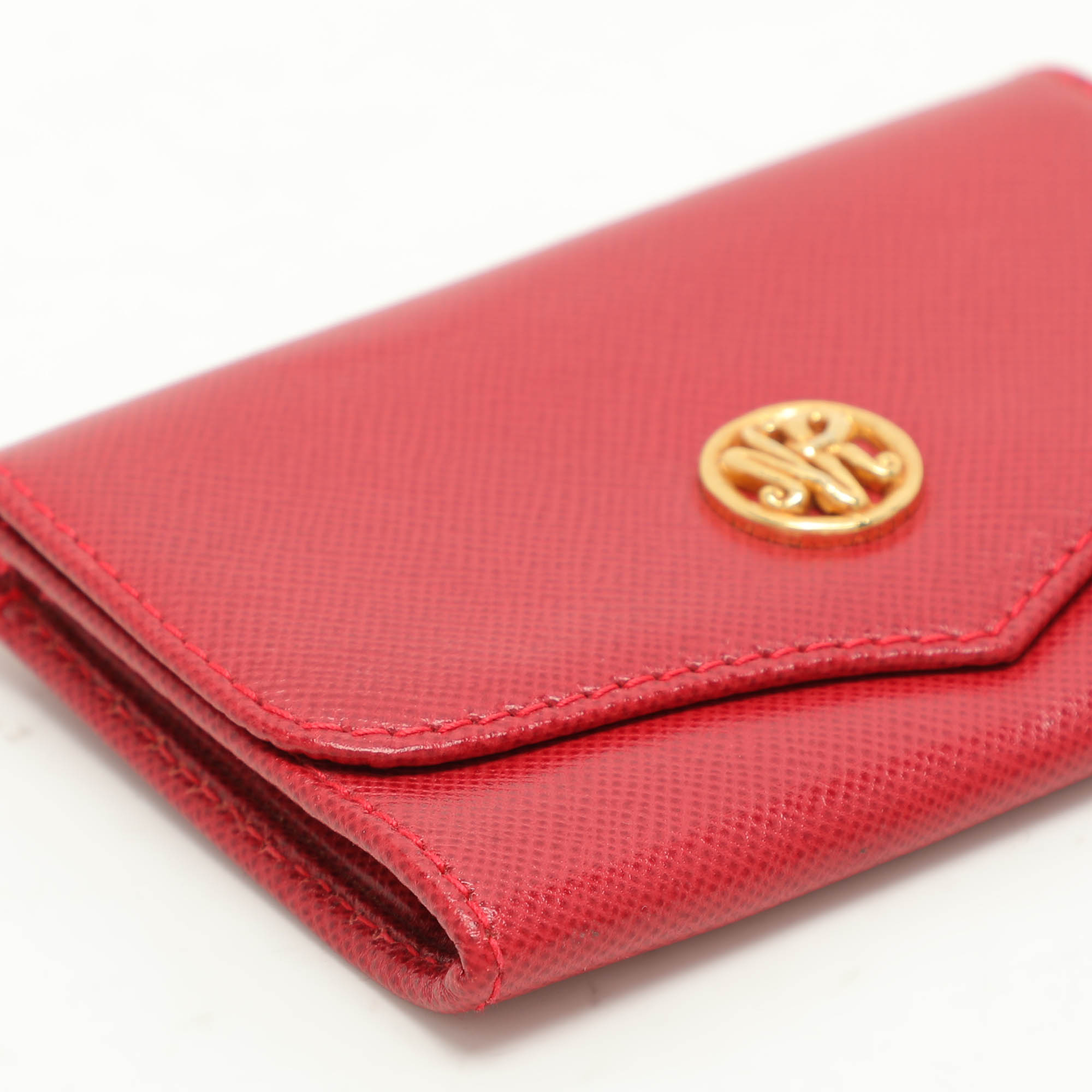 Nina Ricci Red Leather Card Case Wallet