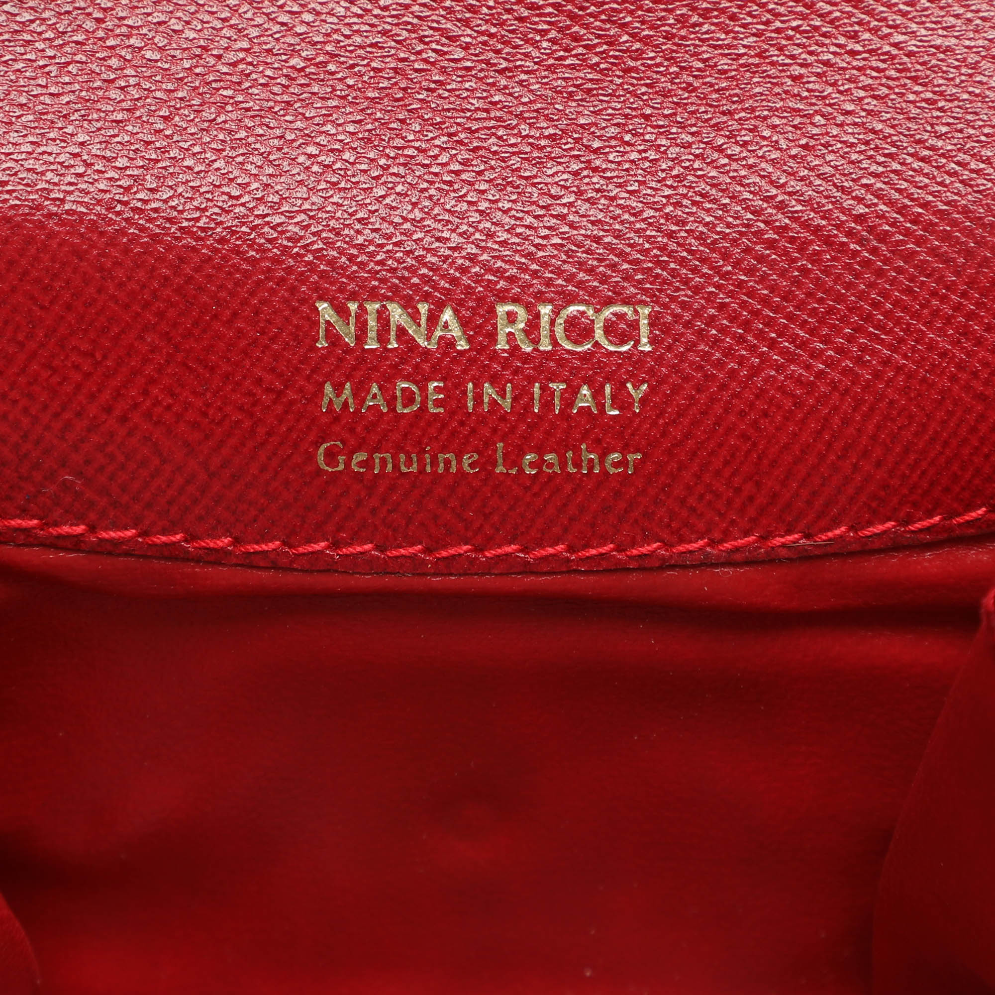 Nina Ricci Red Leather Card Case Wallet