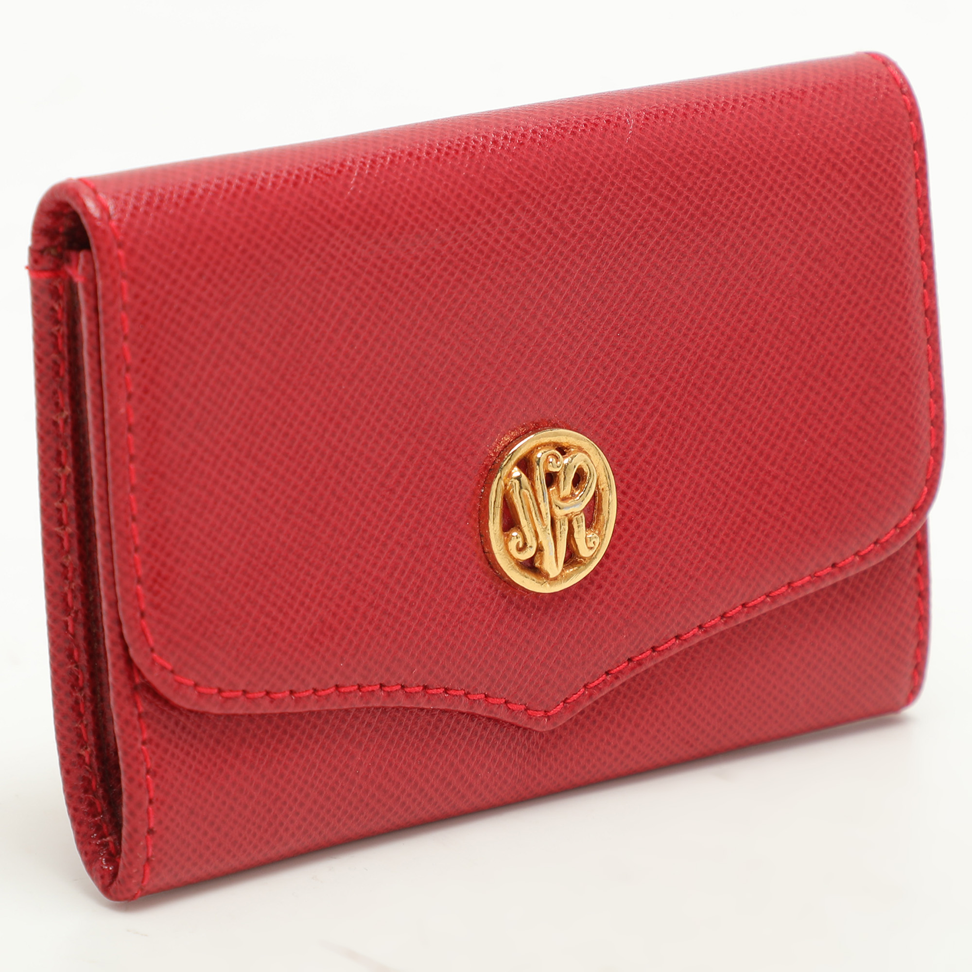 Nina Ricci Red Leather Card Case Wallet