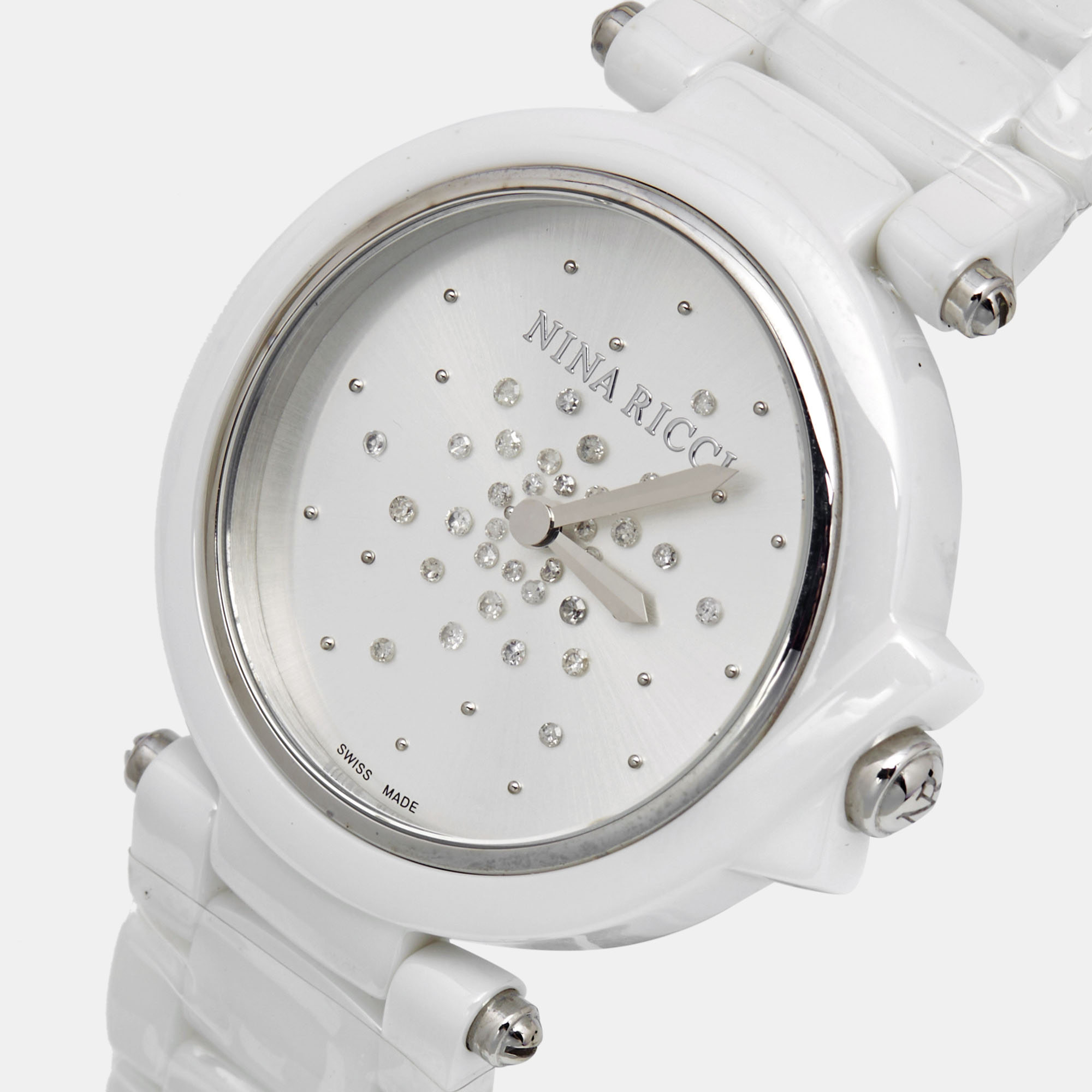 

Nina Ricci White High-Tech Ceramic Stainless Steel NO68005SM Women's Wristwatch