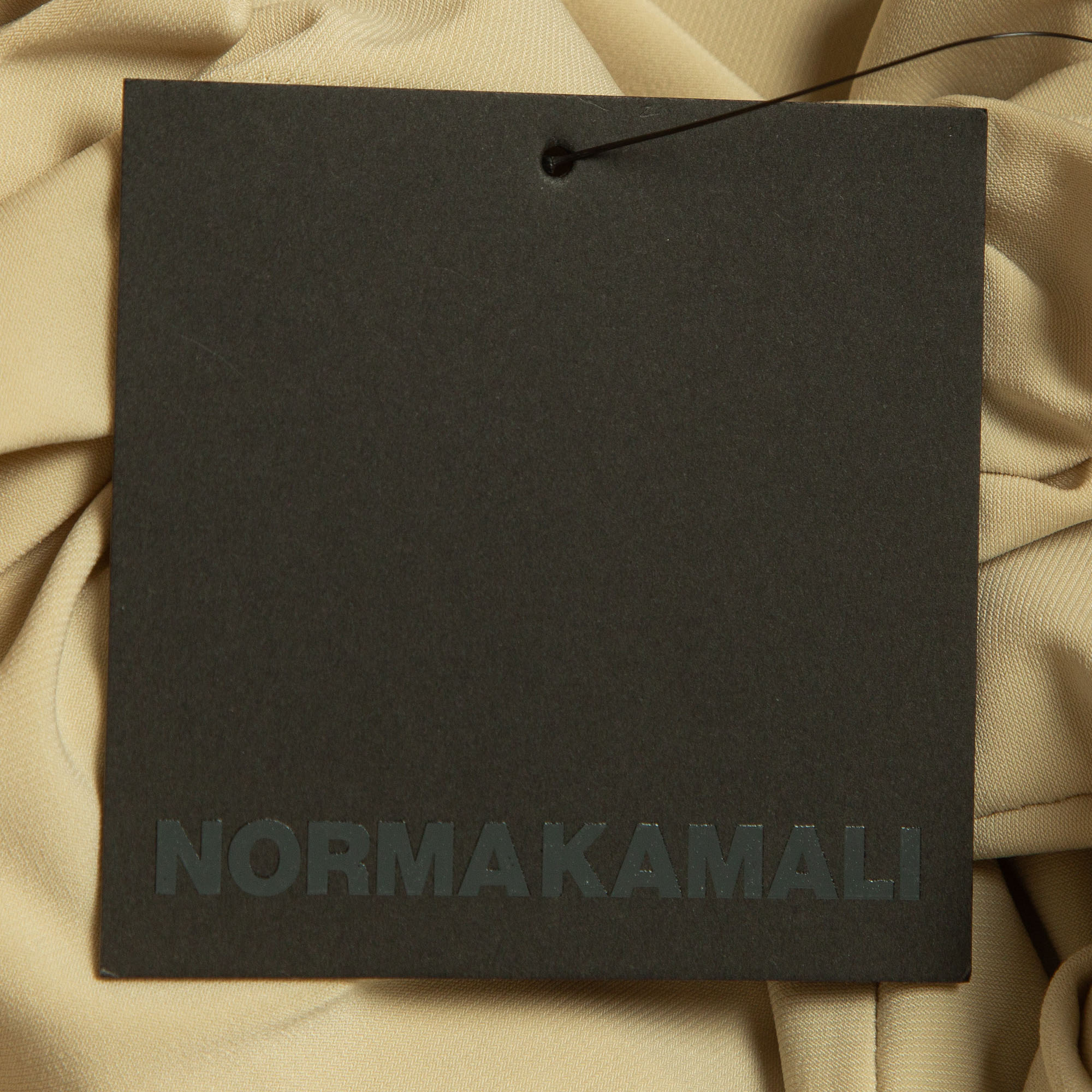 Norma Kamali Beige Stretch Knit Fishtail Midcalf Skirt M