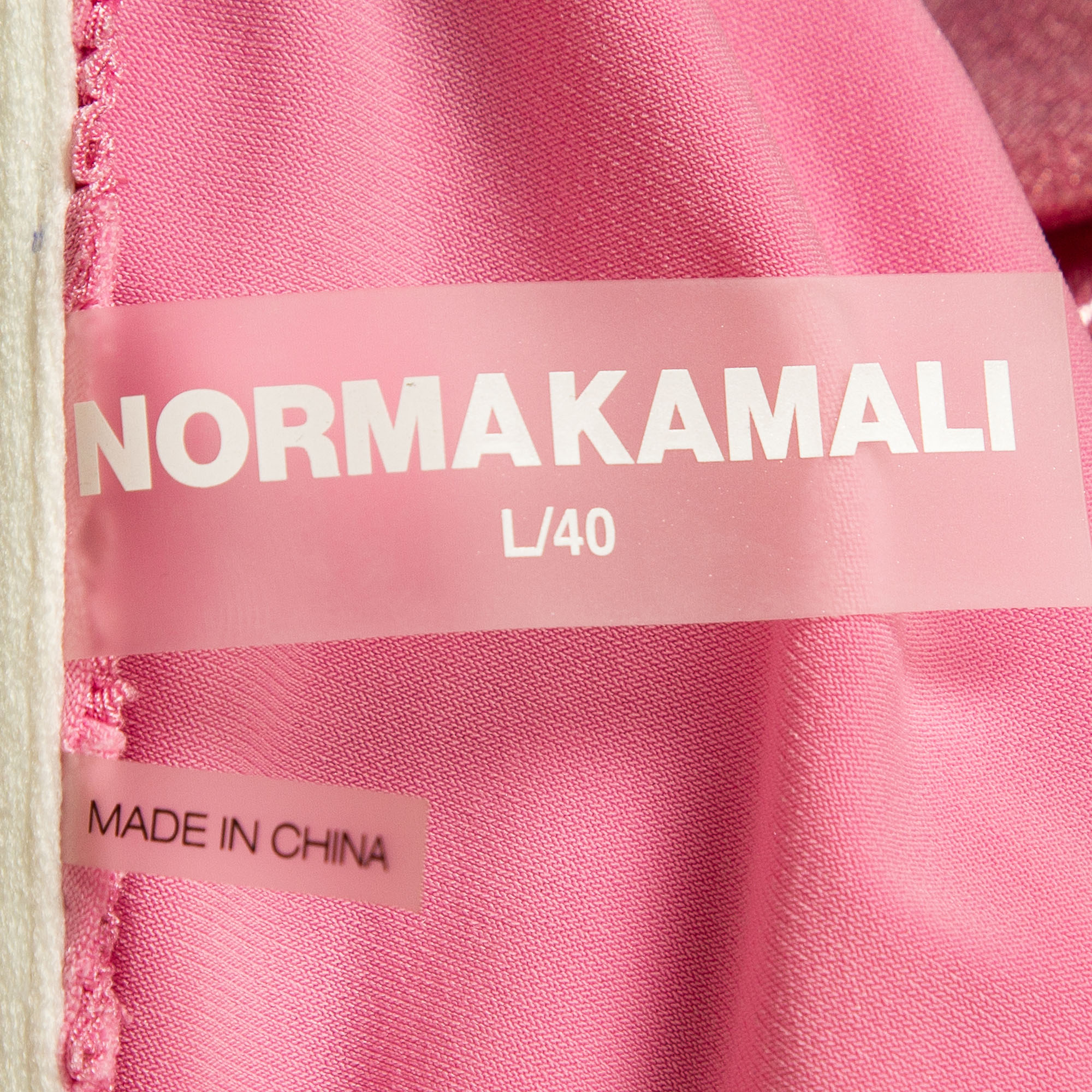 Norma Kamali Pink Lame Walter Wing Sleeves Mini Dress L