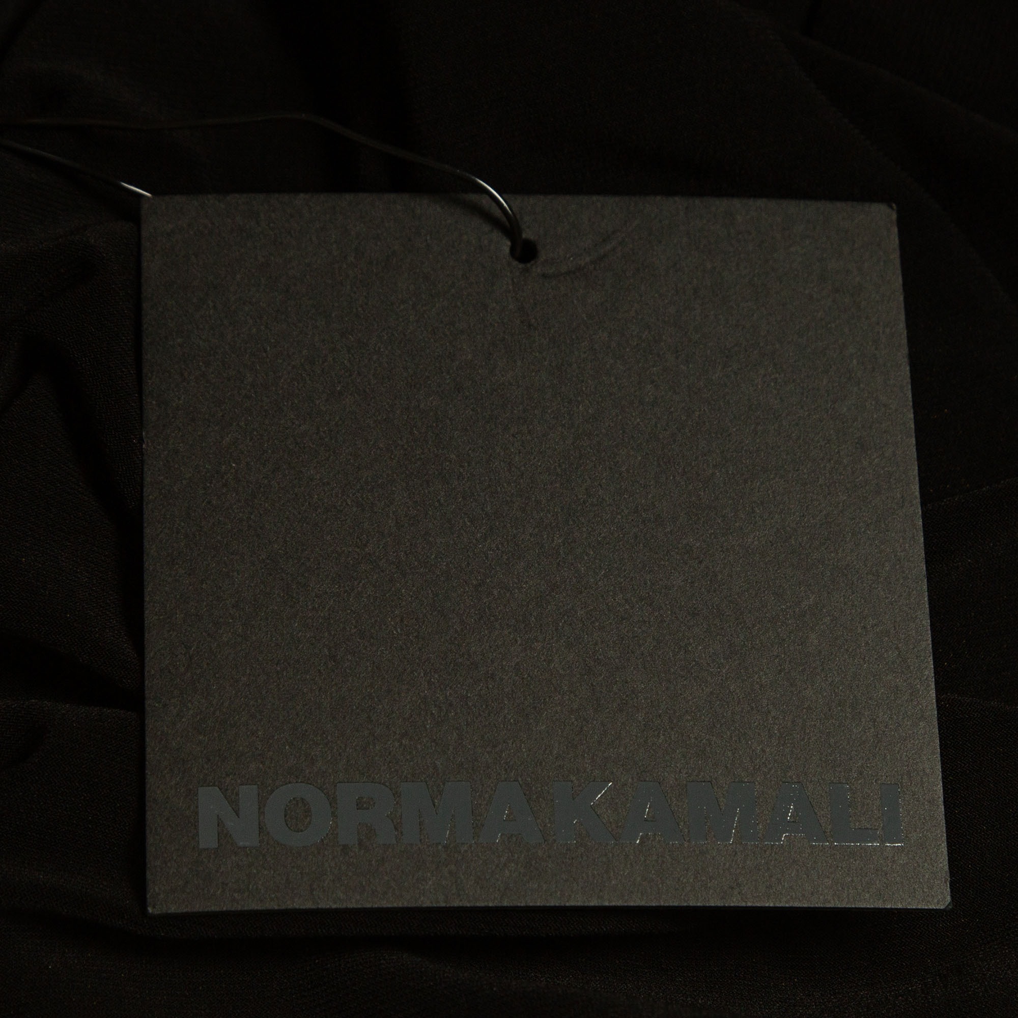 Norma Kamali Black Gathered Jersey Slinky Marissa Strapless Swimsuit XL