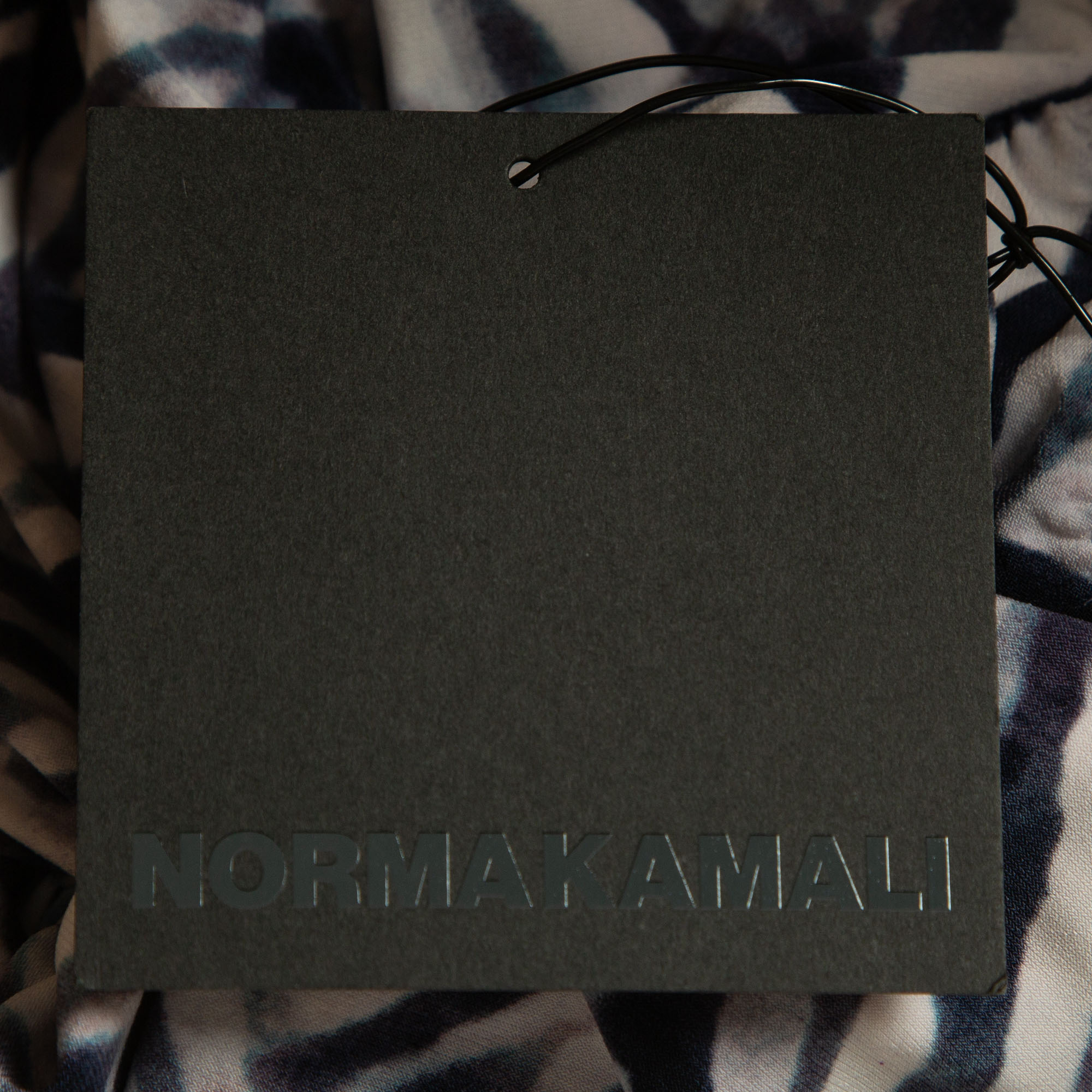 Norma Kamali White Chevron Zebra Print Jersey Bill Mio Swimsuit XL