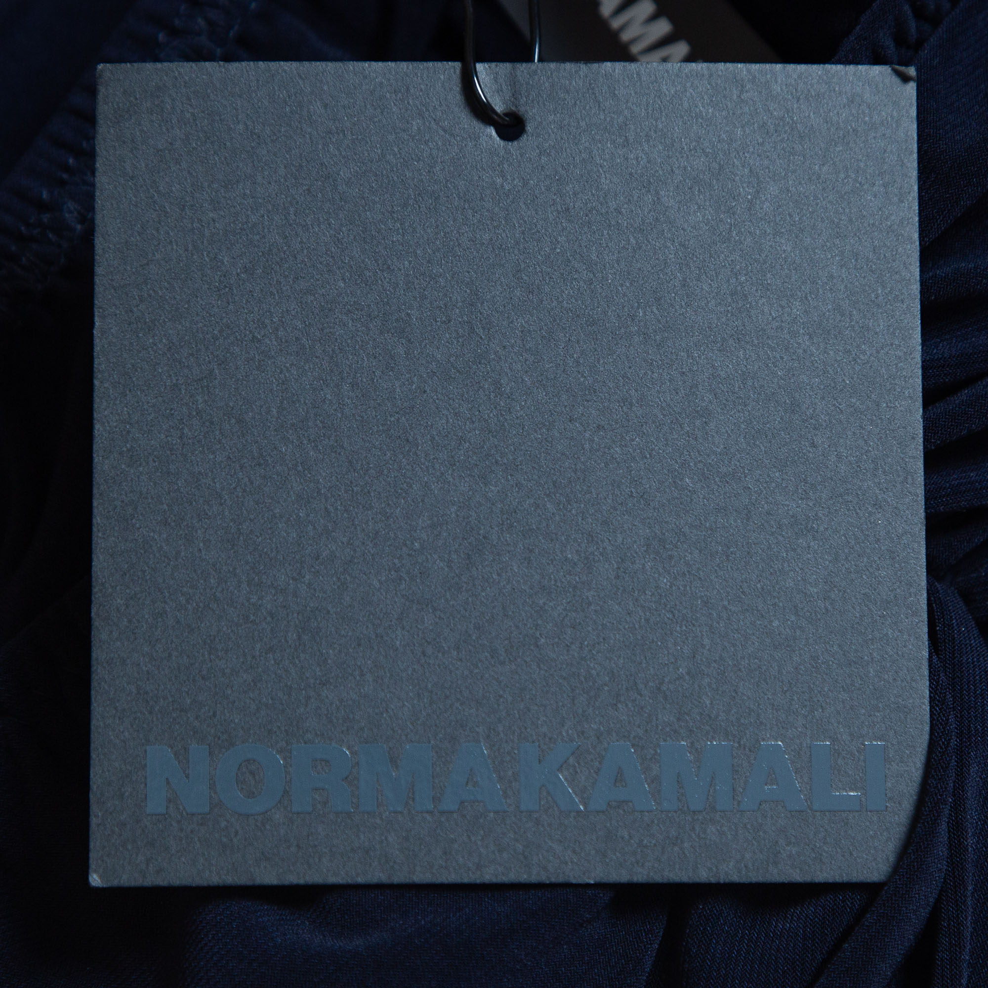 Norma Kamali Navy Blue Gathered Jersey Bill Mio Swimsuit XL