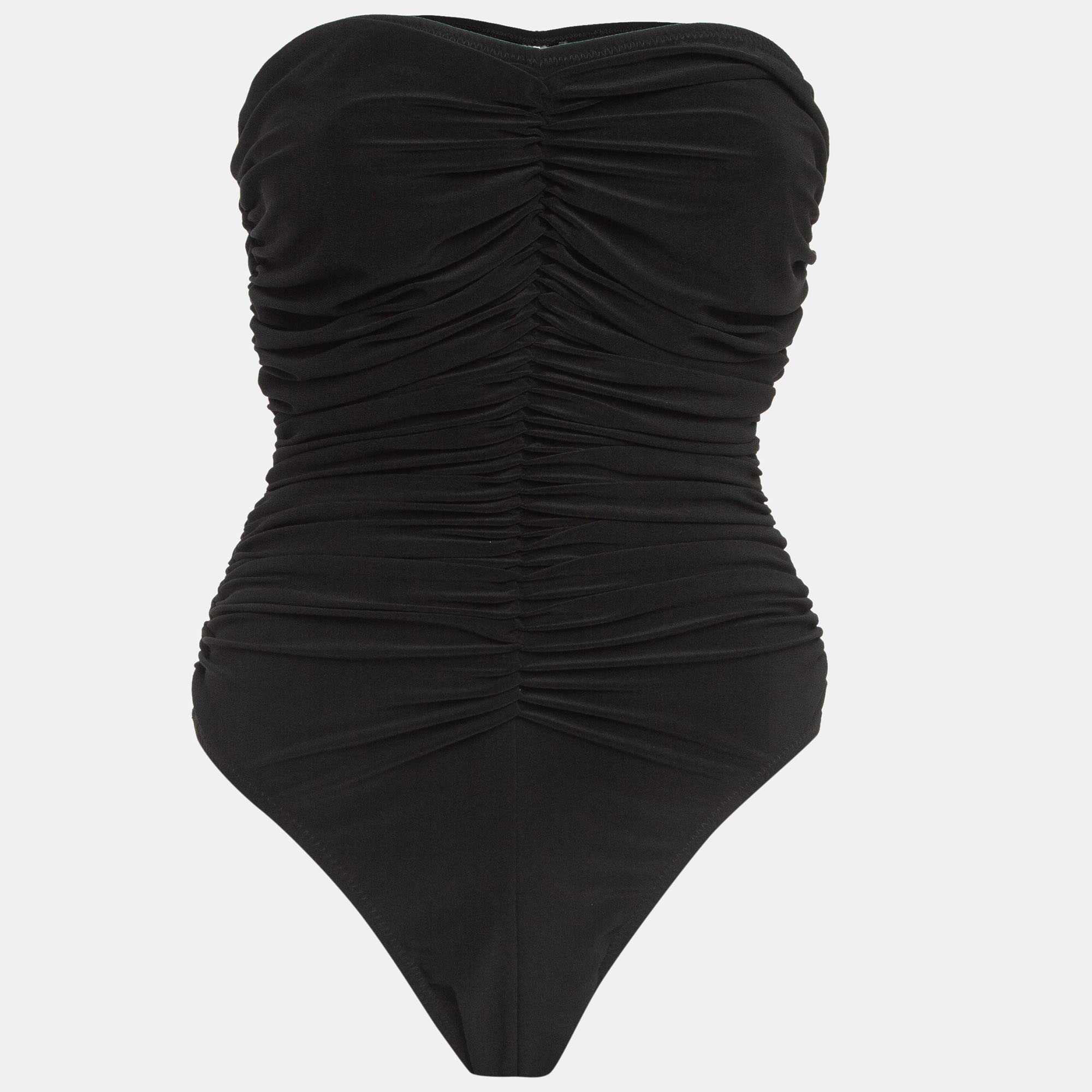 

Norma Kamali Black Gathered Jersey Bill Mio Swimsuit