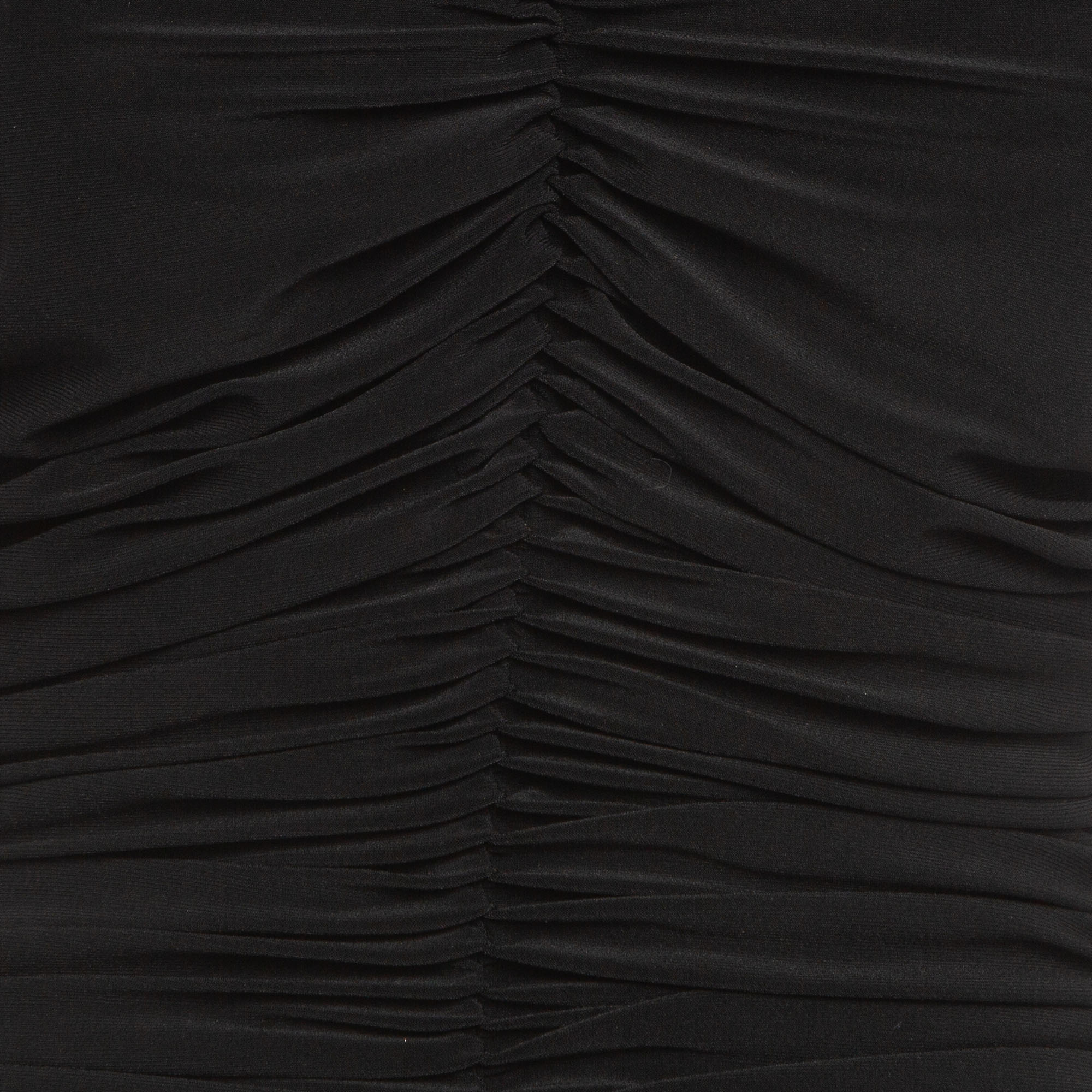 Norma Kamali Black Gathered Jersey Bill Mio Swimsuit XL