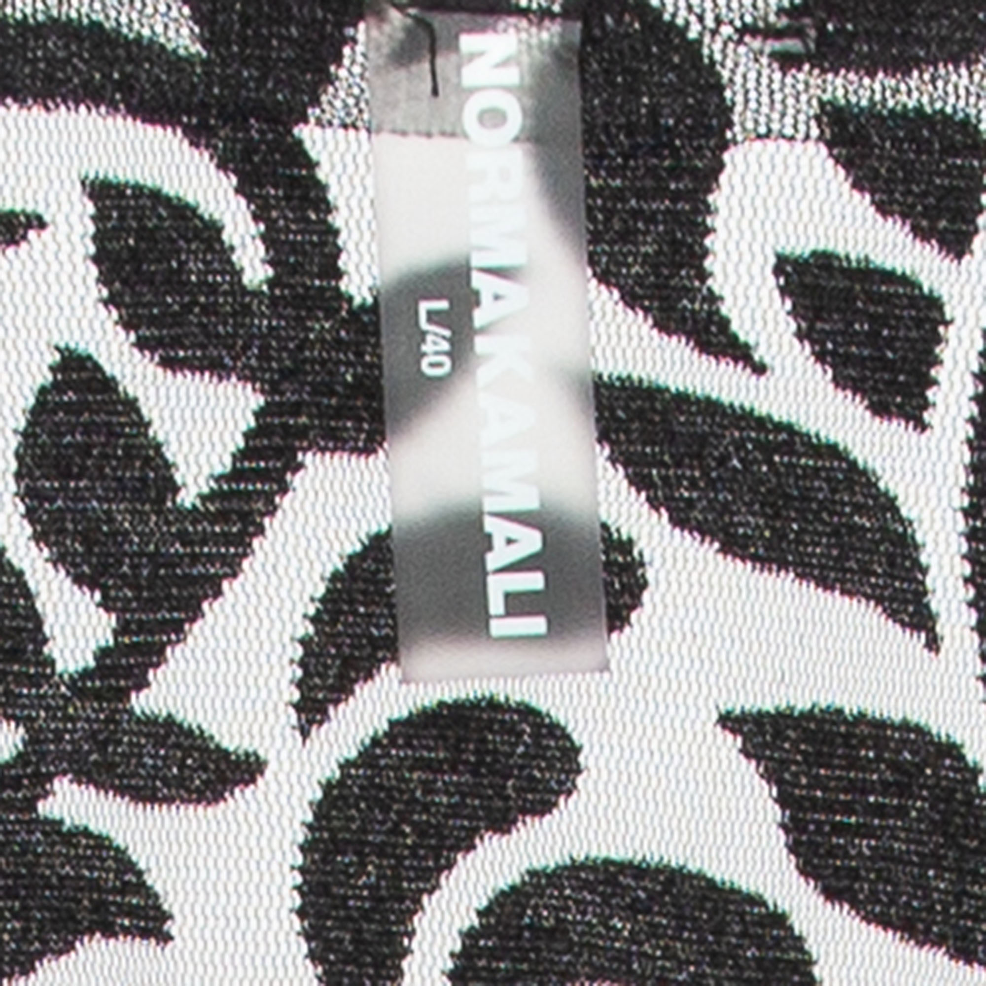 Norma Kamali Black Textured Semi-Sheer Lace Rectangle Jog Jumpsuit L