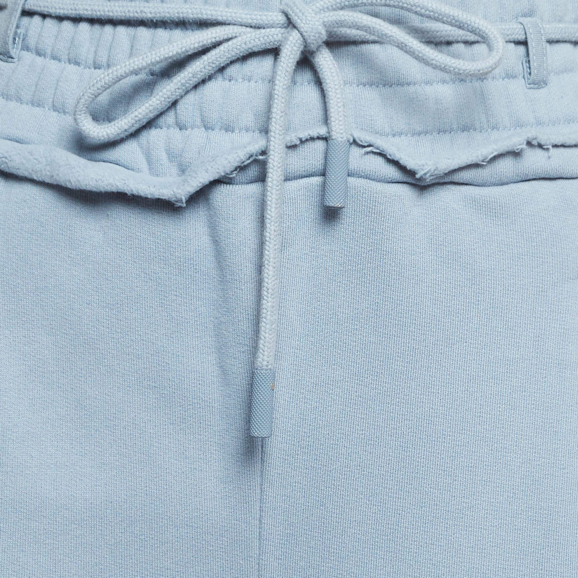 Off-White Blue Cotton Wide Leg Sweatpants XXS