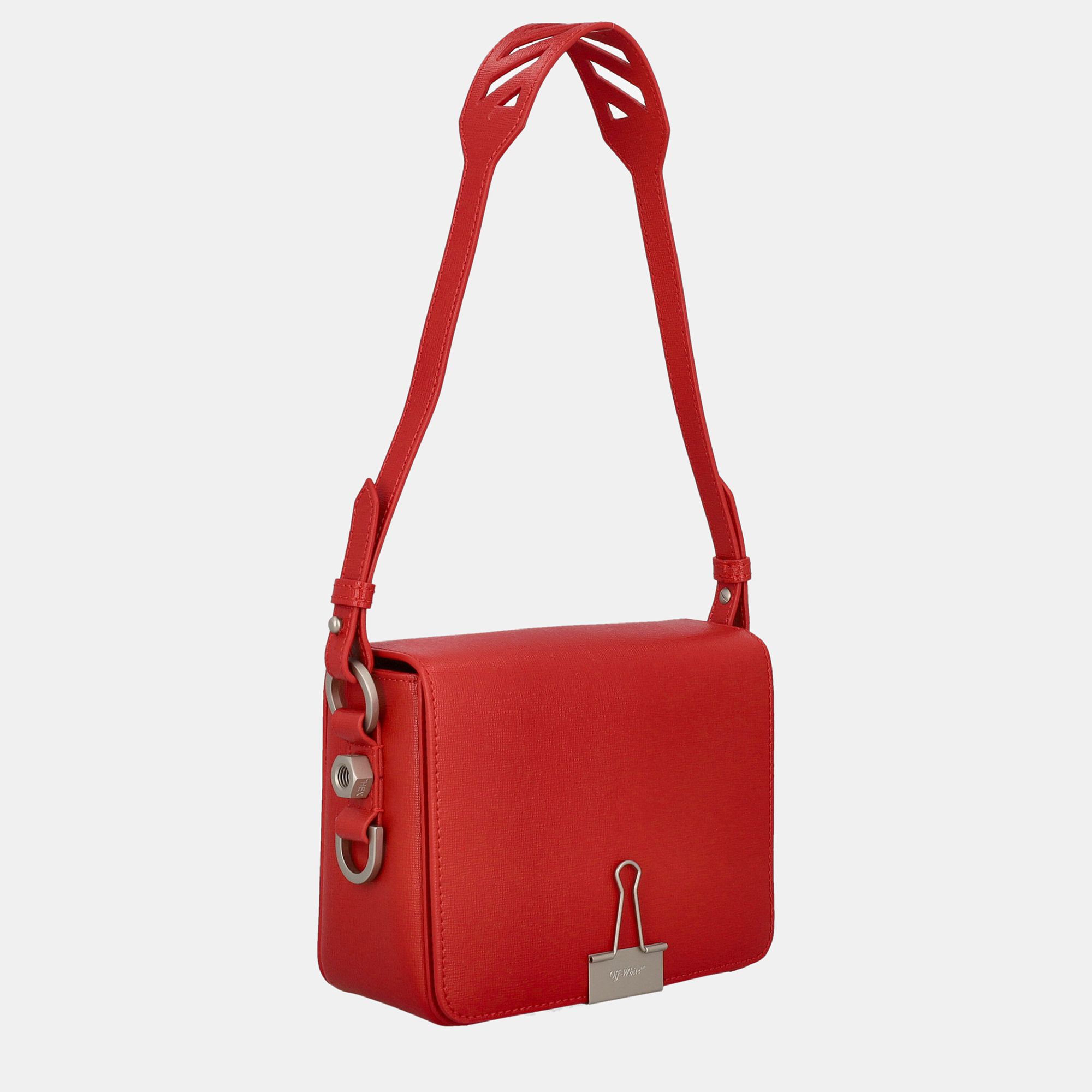 Off-White Women's Leather Cross Body Bag - Red - One Size