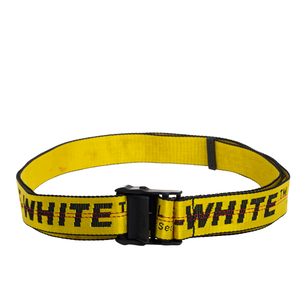 Off-White Yellow/Black Nylon Industrial Belt 200CM