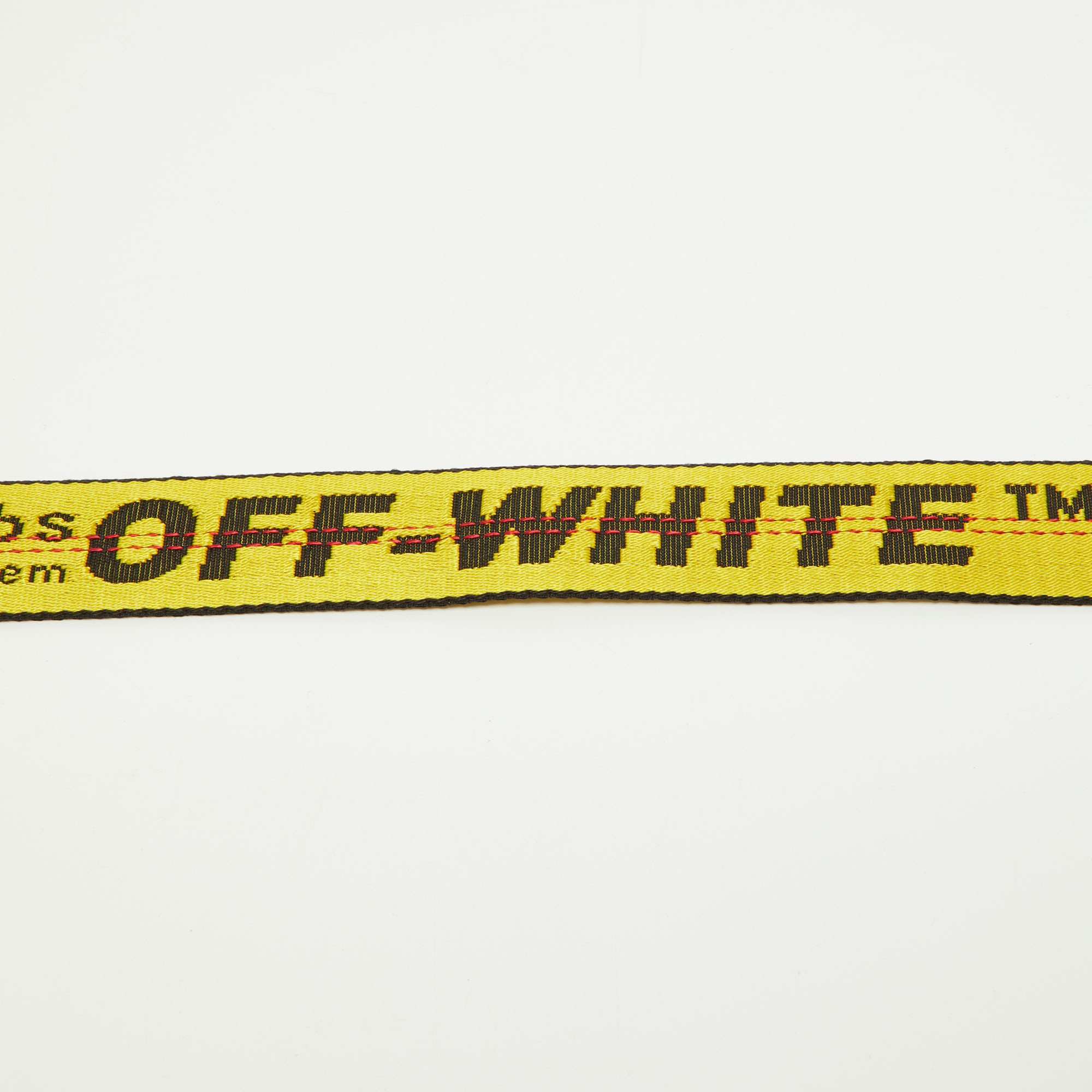 Off-White Yellow/Black Nylon Industrial Belt 200 CM