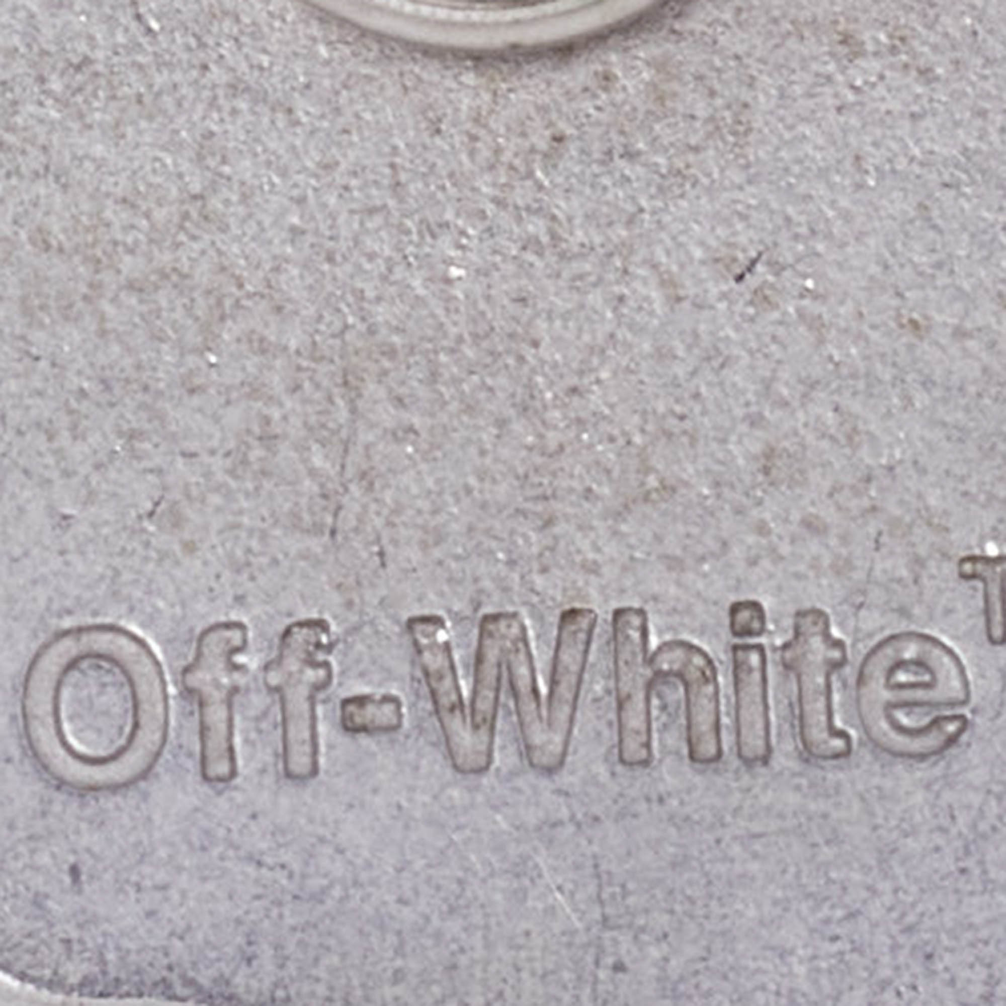 Off-White Silver Tone World Pin Brooch