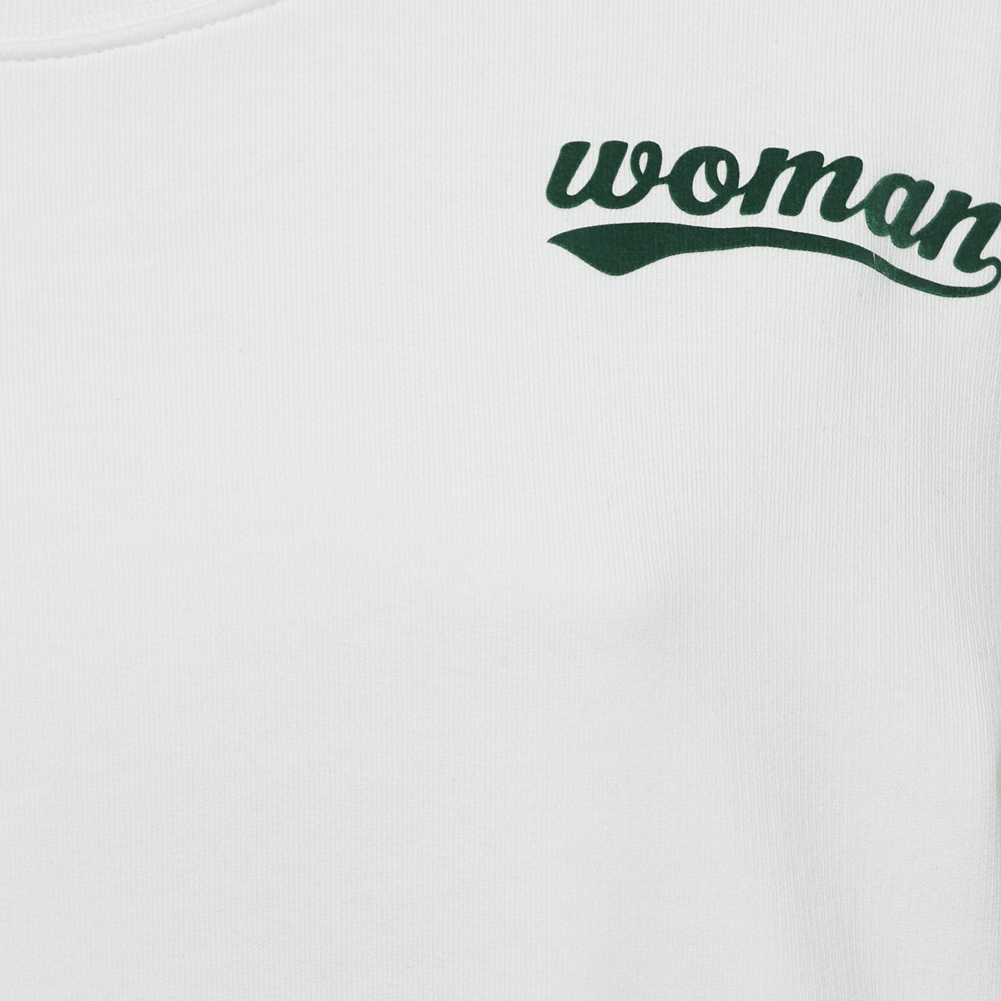 Off-White White Woman Patch Cotton Sweatshirt M
