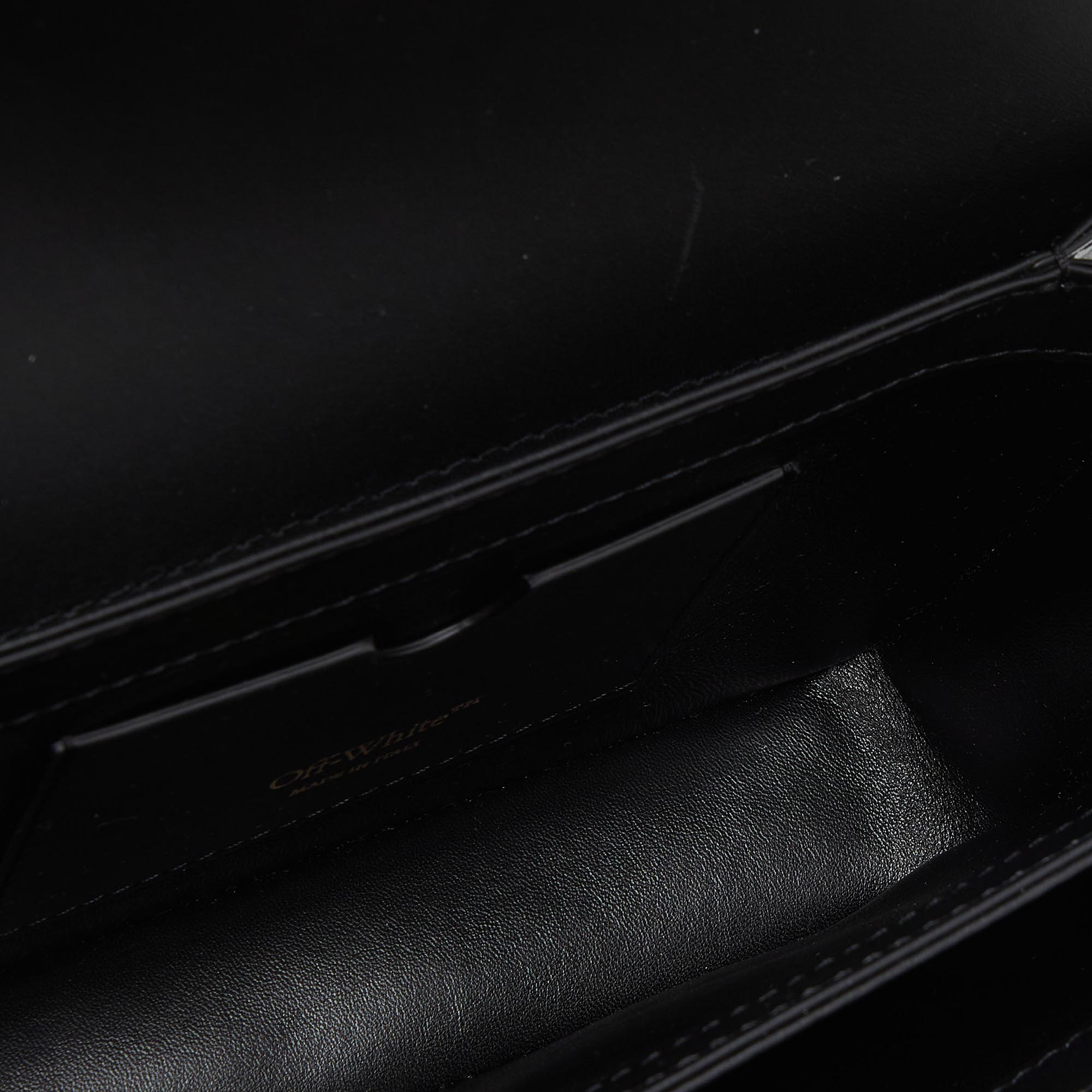 Off-White Black Leather Medium Screw Shoulder Bag