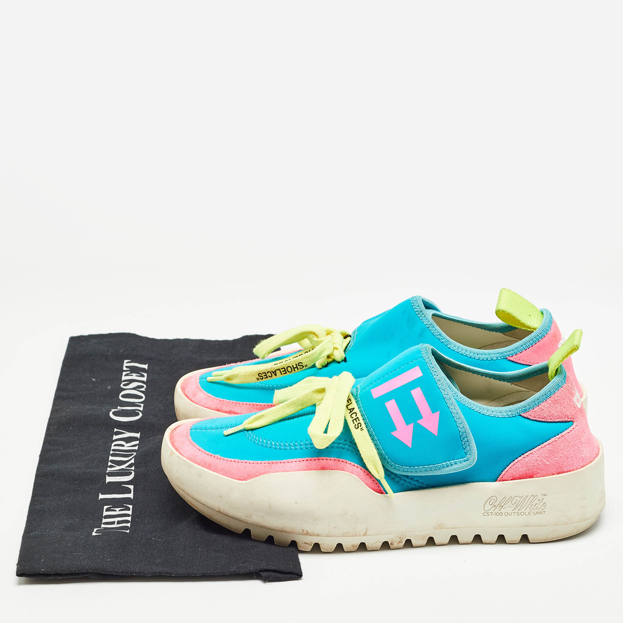 Off-White Multicolor Suede And Fabric Virgil Abloh Sneakers Size 38