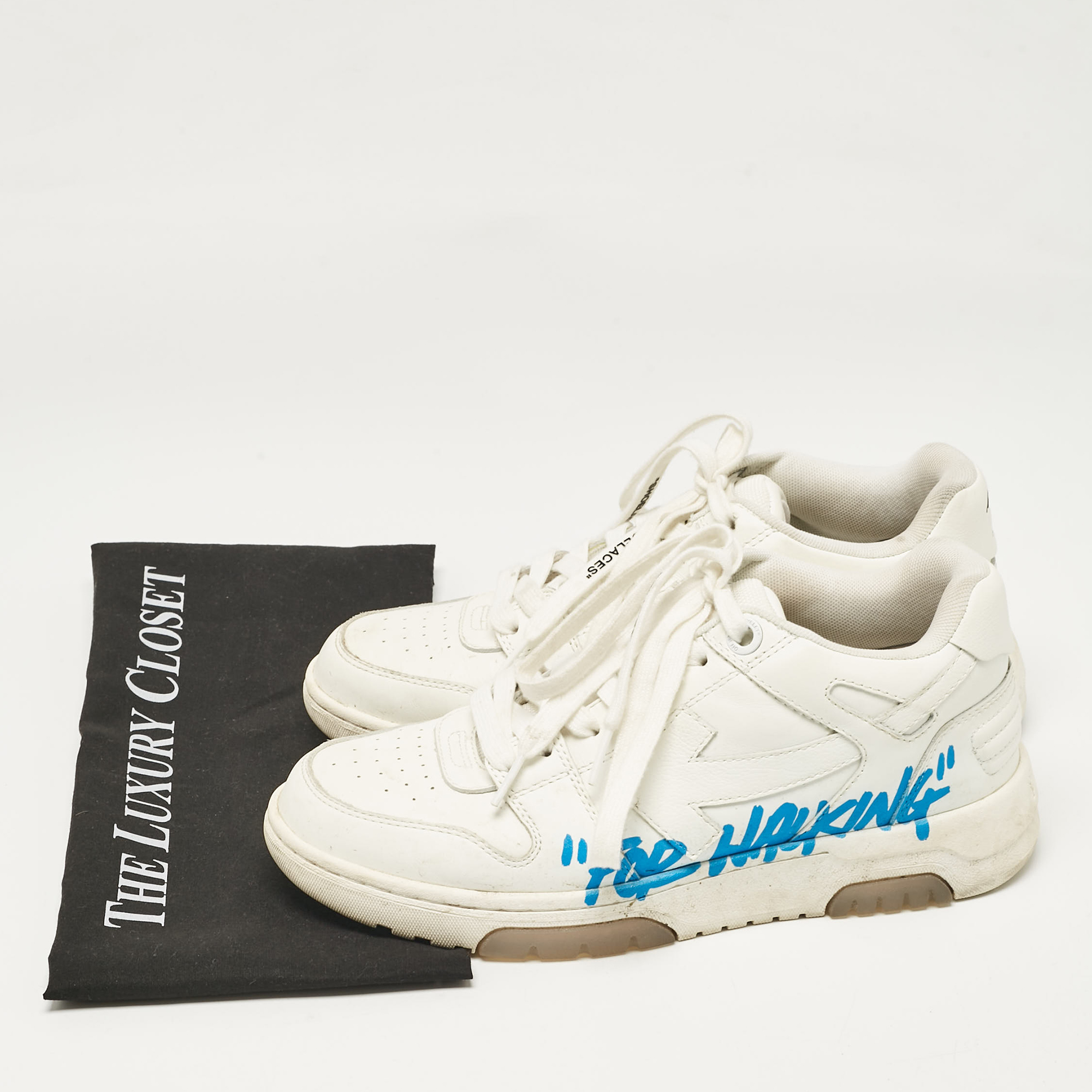 Off-White White Leather Out Of Office Low Top Sneakers Size  39