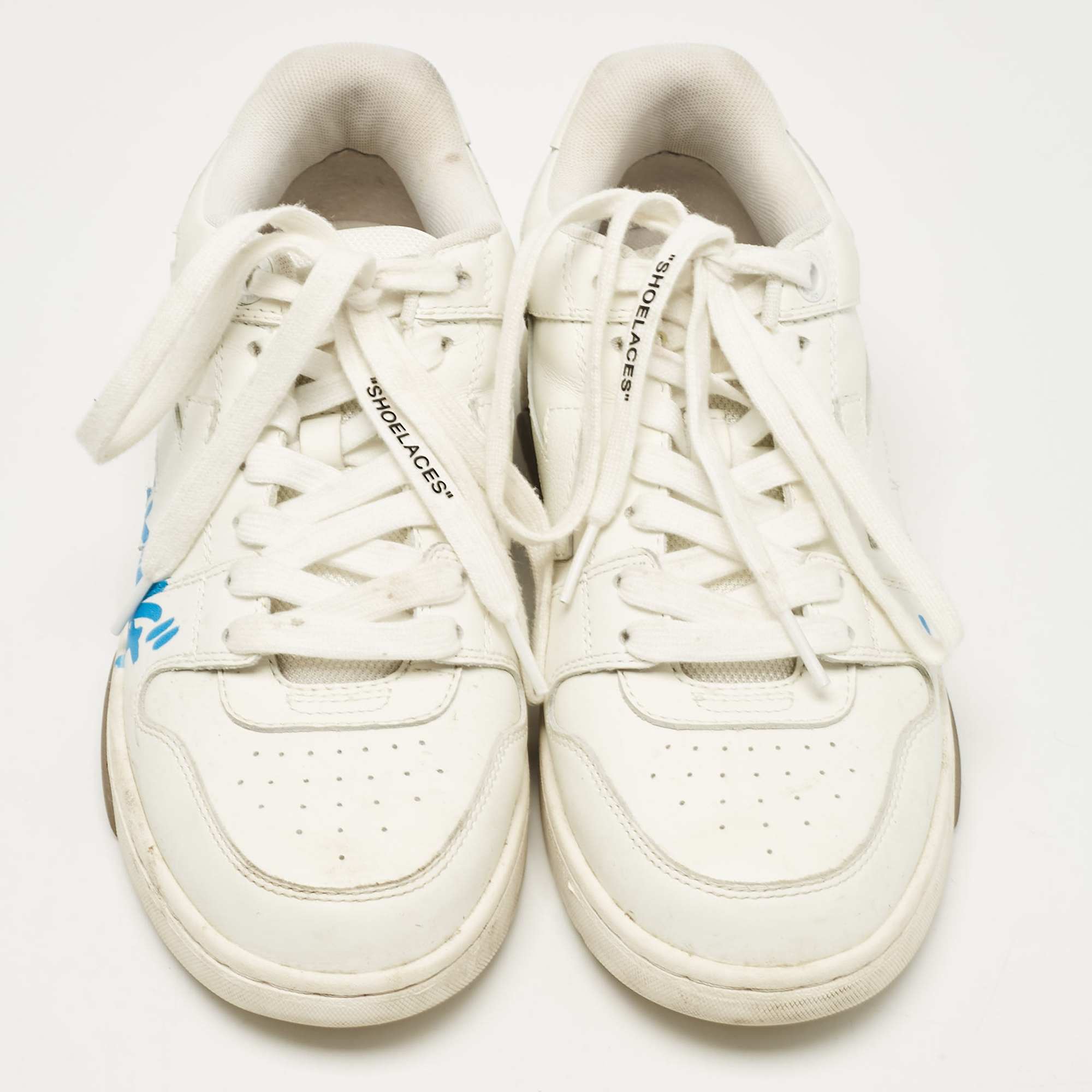 Off-White White Leather Out Of Office Low Top Sneakers Size  39