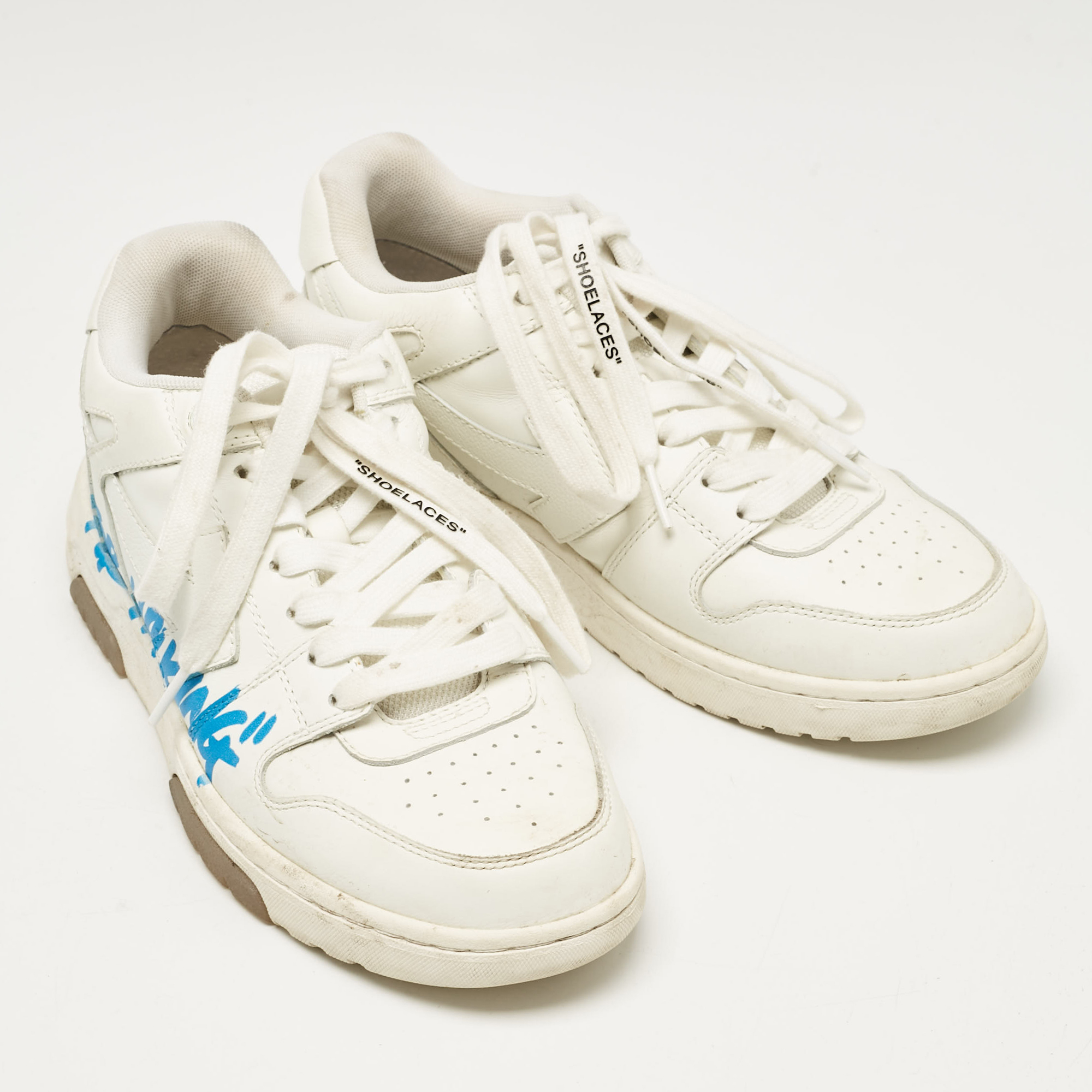 Off-White White Leather Out Of Office Low Top Sneakers Size  39