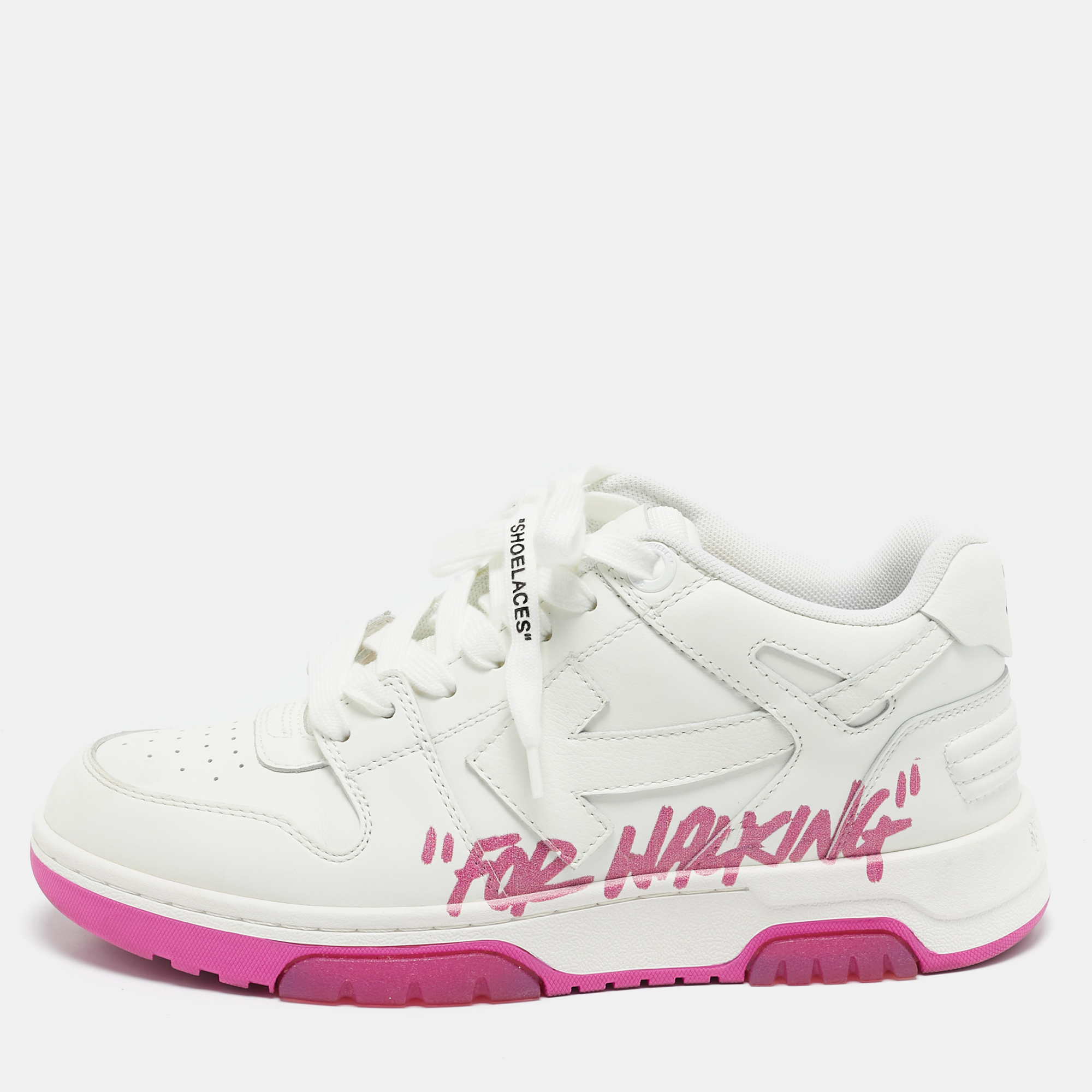 Off-White White Leather Out Of Office Sneakers Size 38