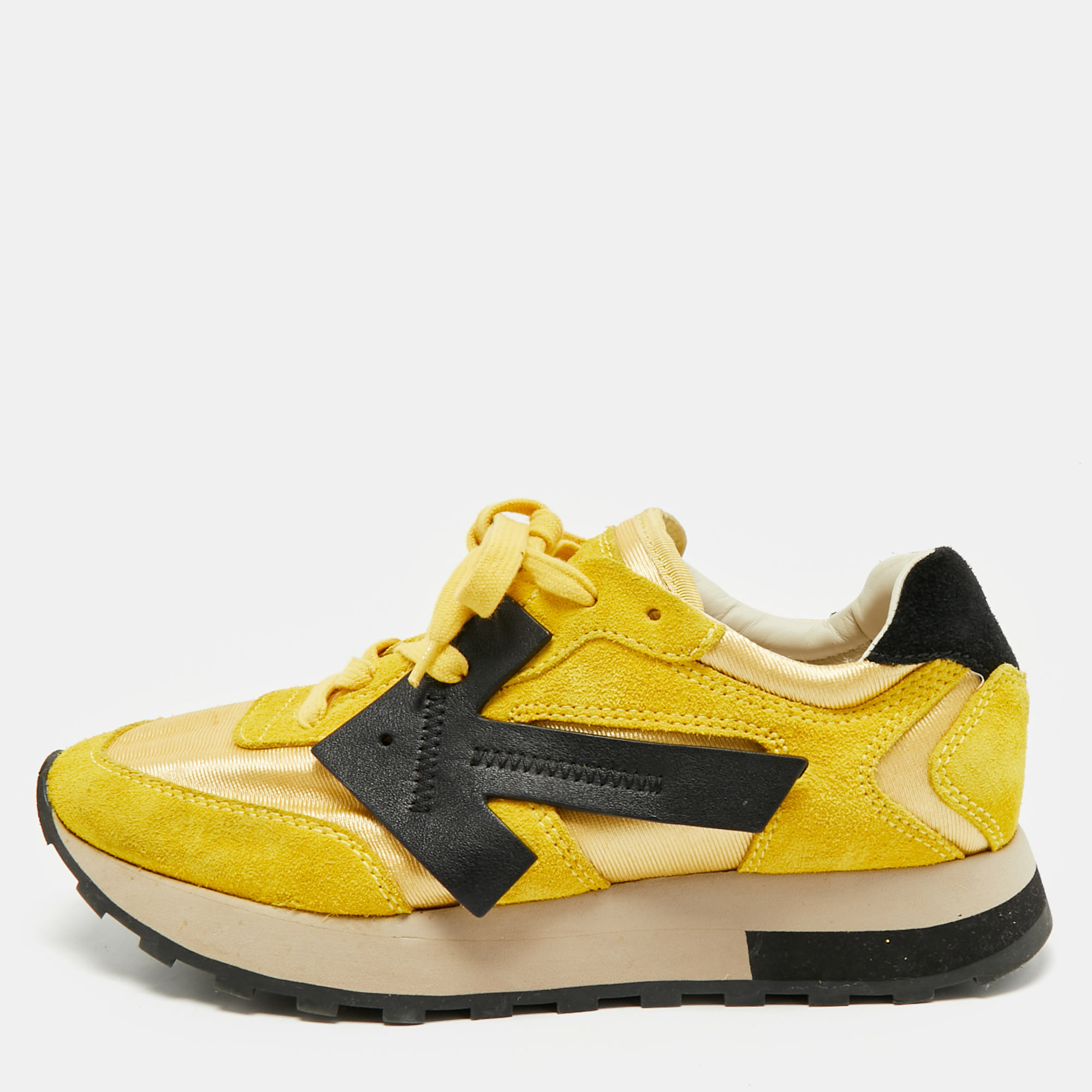 Off-White Yellow Fabric and Suede HG Runner Sneakers Size 37 - Off-White - Modalova