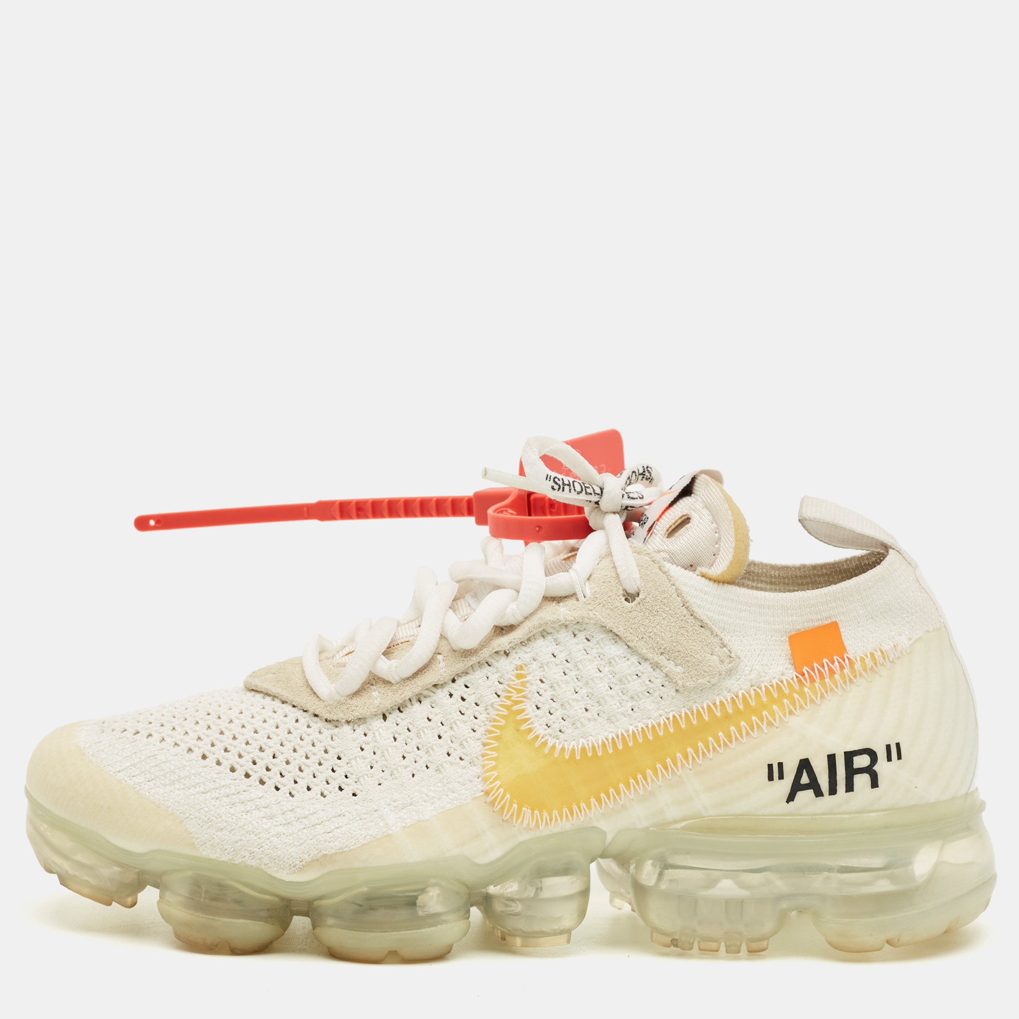 Off-White x Nike White Knit Fabric Air VaporMax Sneakers Size 37.5
Off-White x Nike White Knit Fabric Air VaporMax Sneakers Size 37.5