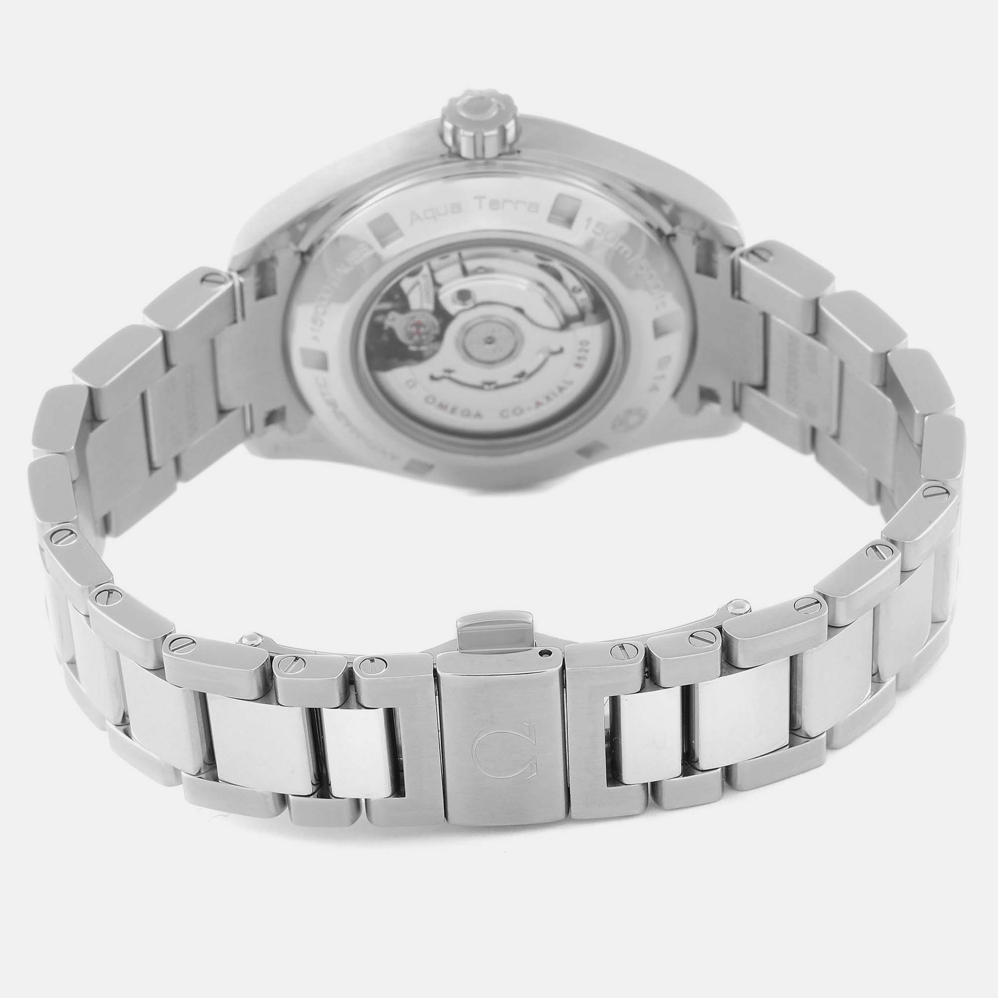 Omega Mother Of Pearl Diamond Stainless Steel Aqua Terra 231.10.34.20.57.001 Automatic Women's Wristwatch 34 Mm