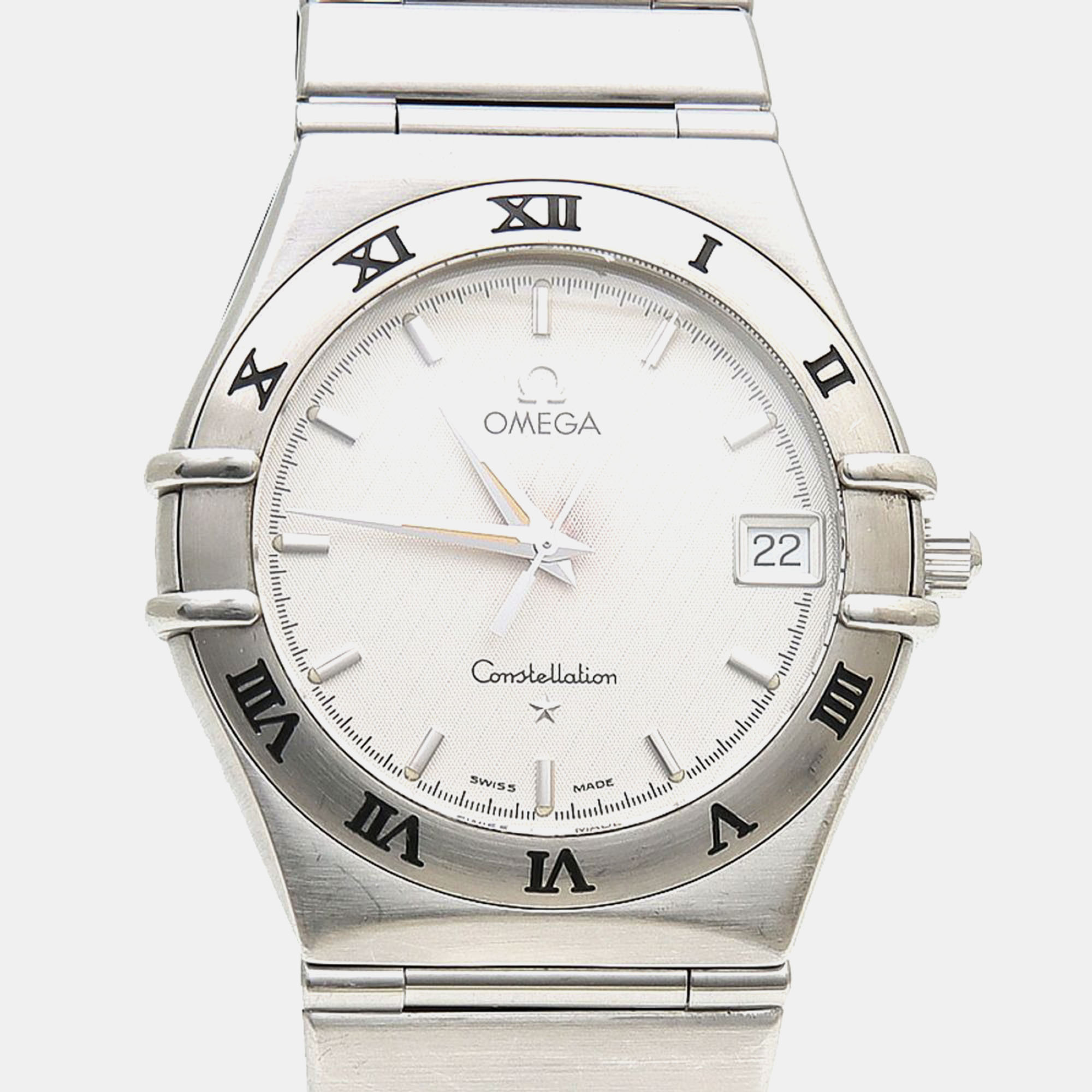 Omega Constellation Quartz Silver Stainless Steel Women's Wristwatch 35 mm
Omega Constellation Quartz Silver Stainless Steel Women's Wristwatch 35 mm