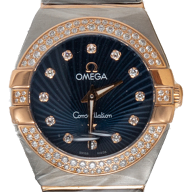 Omega Navy Blue Diamond Dial Constellation Steel & Rose Gold Double Diamond Line Bezel Women'S Watch
Omega Navy Blue Diamond Dial Constellation Steel & Rose Gold Double Diamond Line Bezel Women'S Watch