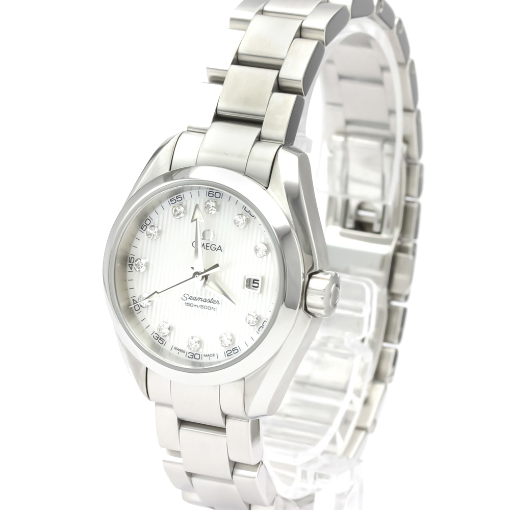 Omega Silver Diamonds Stainless Steel Seamaster Quartz Women's Wristwatch 30 MM
Omega Silver Diamonds Stainless Steel Seamaster Quartz Women's Wristwatch 30 MM