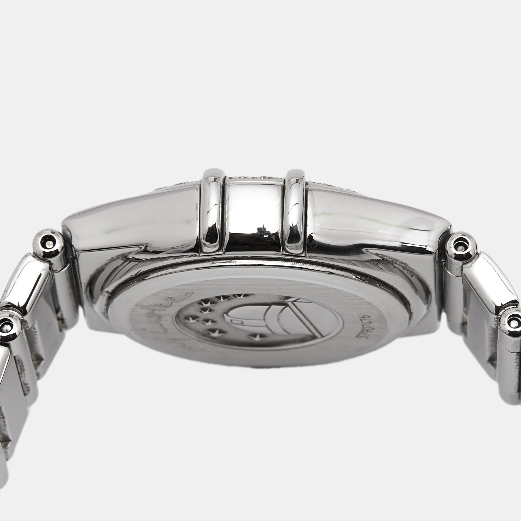 Omega Black Stainless Steel Diamond My Choice Constellation 1465.51.00 Women's Wristwatch 22.50 Mm
