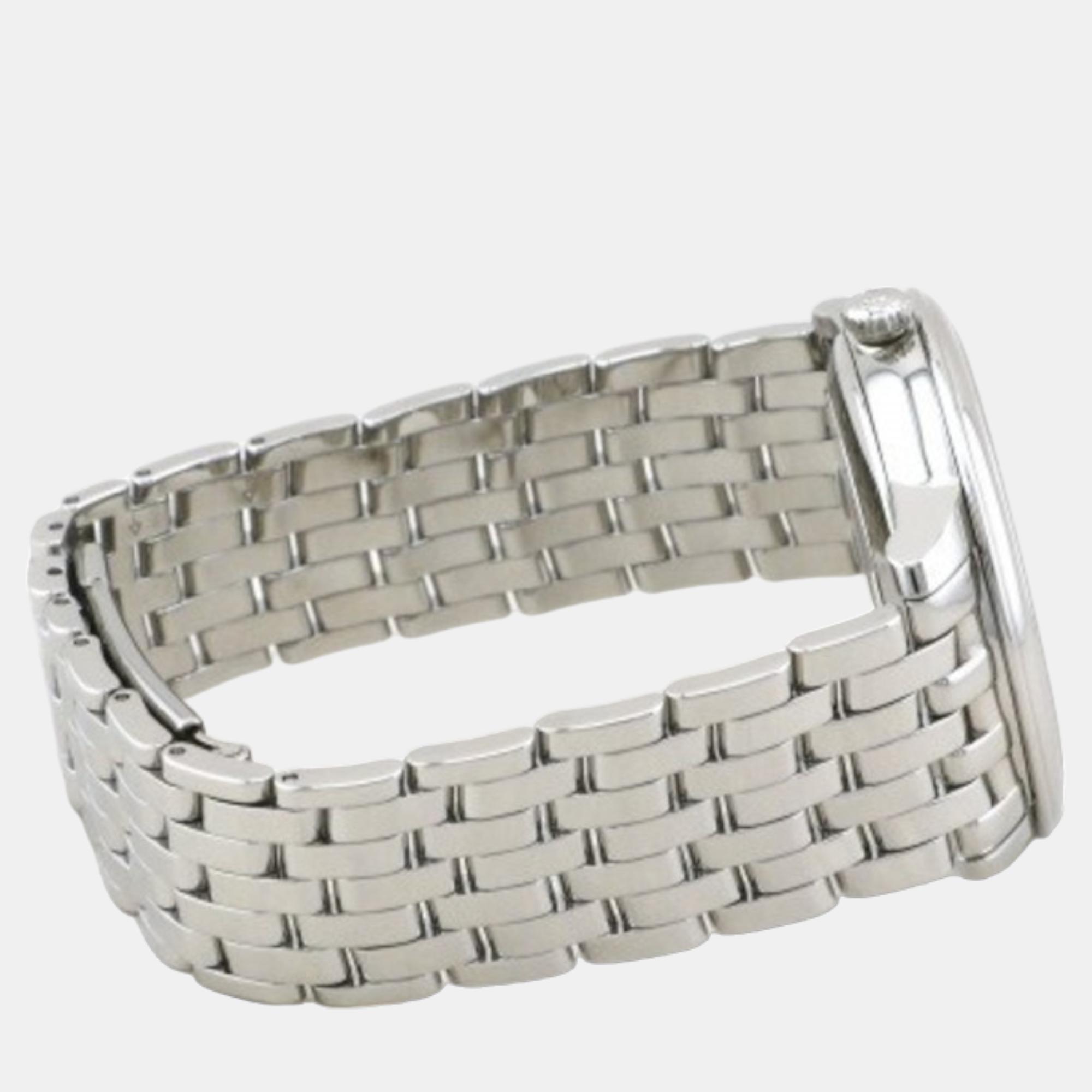 Omega Silver Stainless Steel De Ville 424.10.37.20.04.001 Automatic Women's Wristwatch 37 Mm