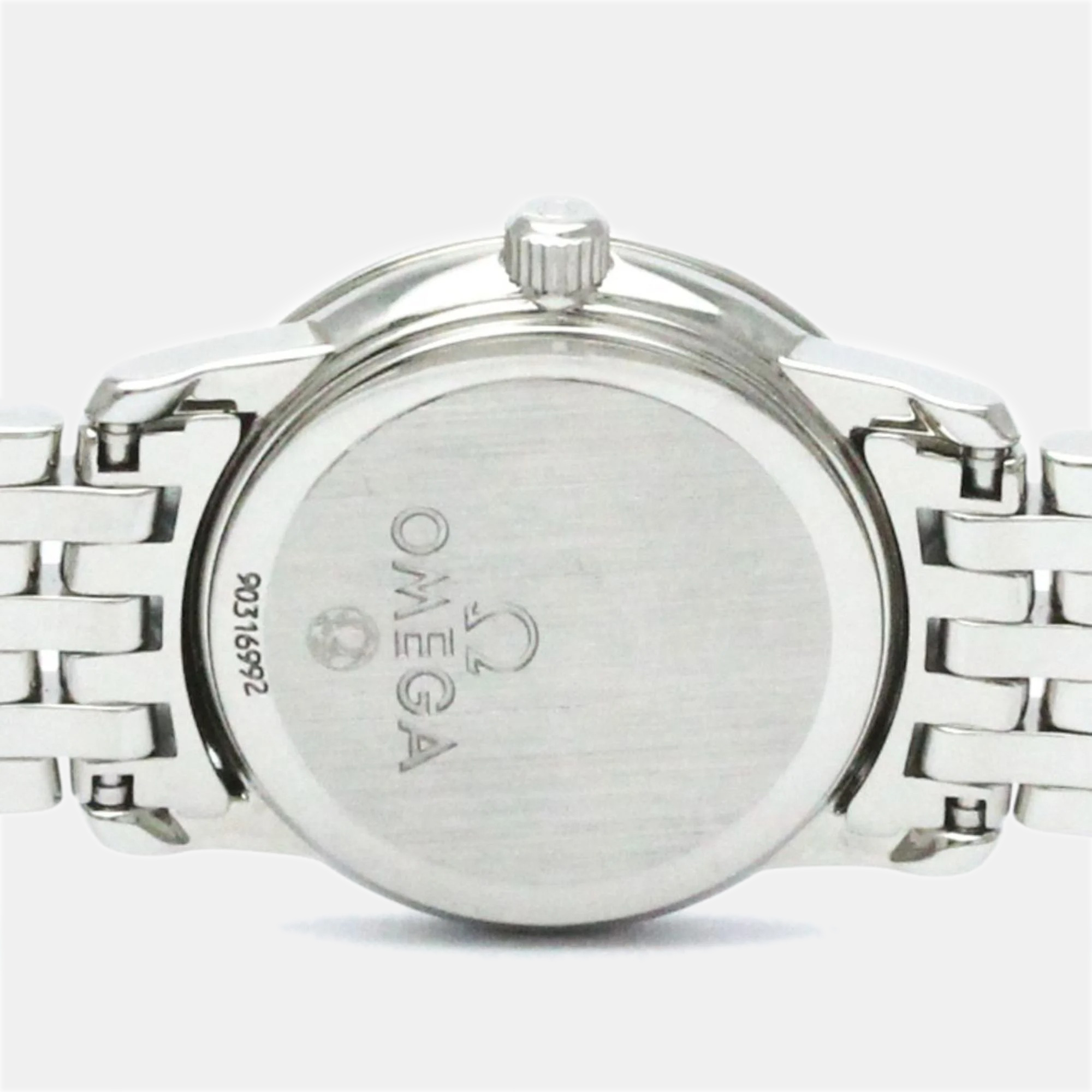 Omega Black Stainless Steel De Ville Prestige 4570.52 Quartz Women's Wristwatch 22 Mm