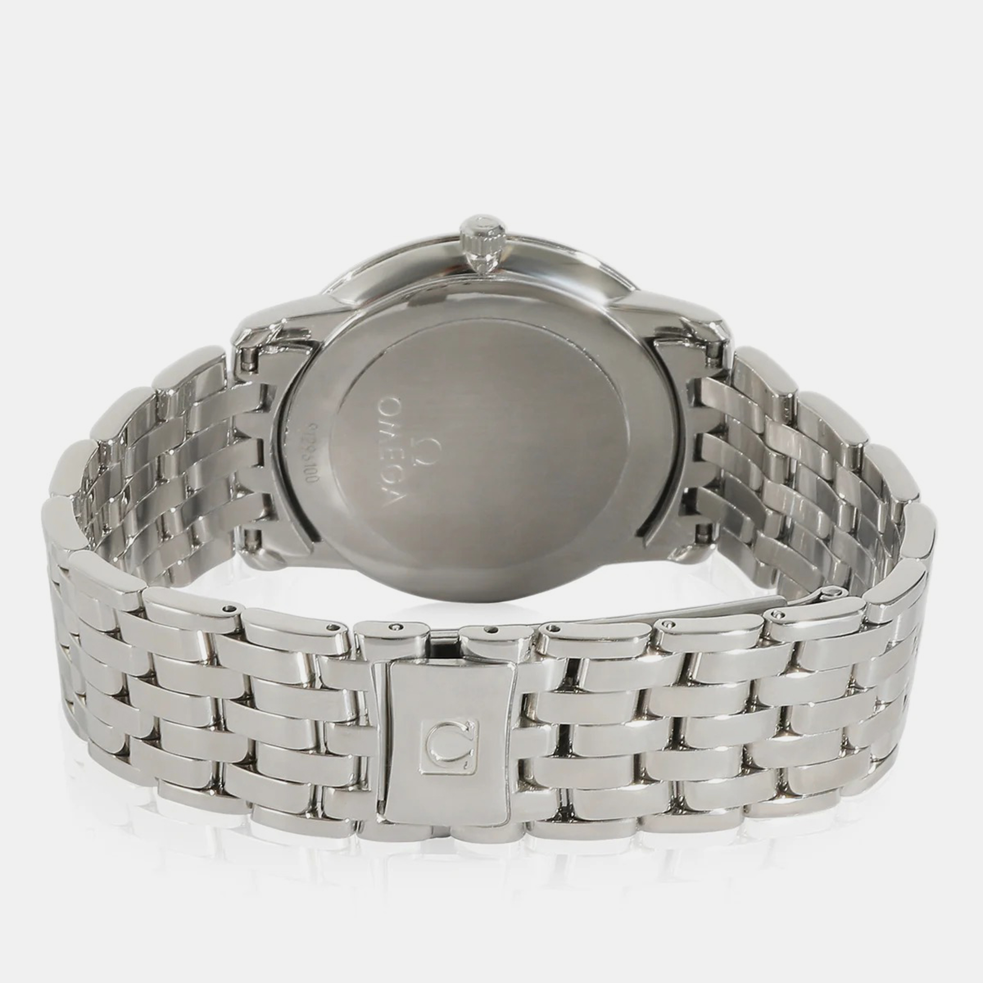 Omega Silver Stainless Steel De Ville 4510.33 Quartz Women's Wristwatch 34 Mm