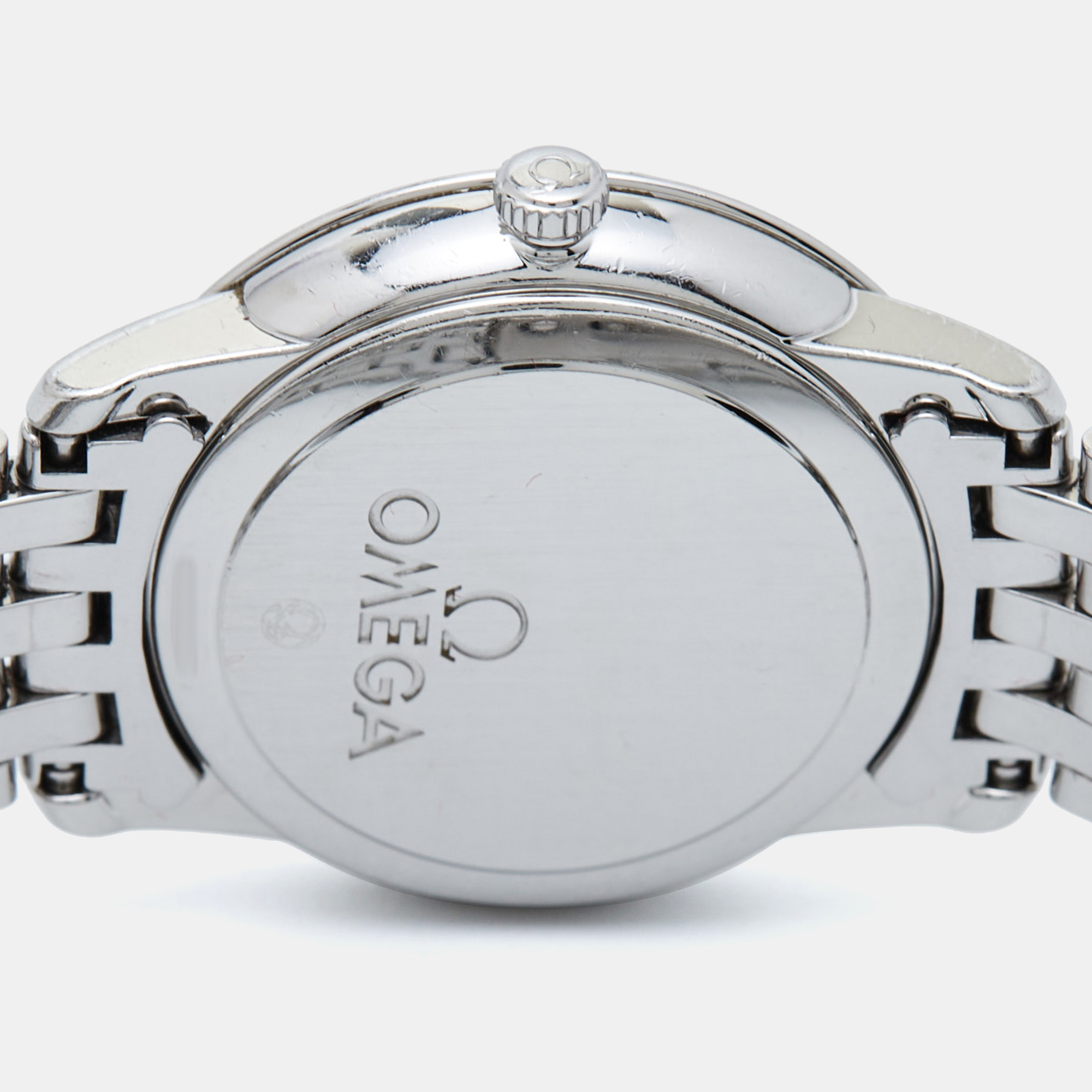 Omega Mother Of Pearl Stainless Steel De Ville Prestige 424.10.27.60.05.001 Automatic Women's Wristwatch 27.4 Mm