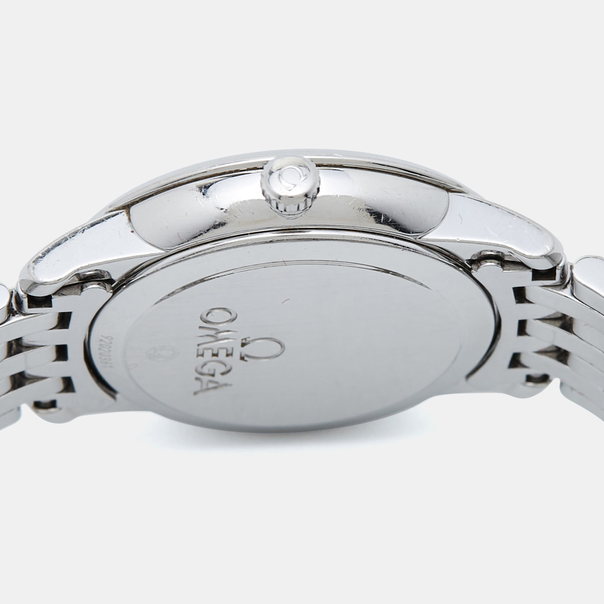 Omega Mother Of Pearl Stainless Steel De Ville Prestige 424.10.27.60.05.001 Automatic Women's Wristwatch 27.4 Mm