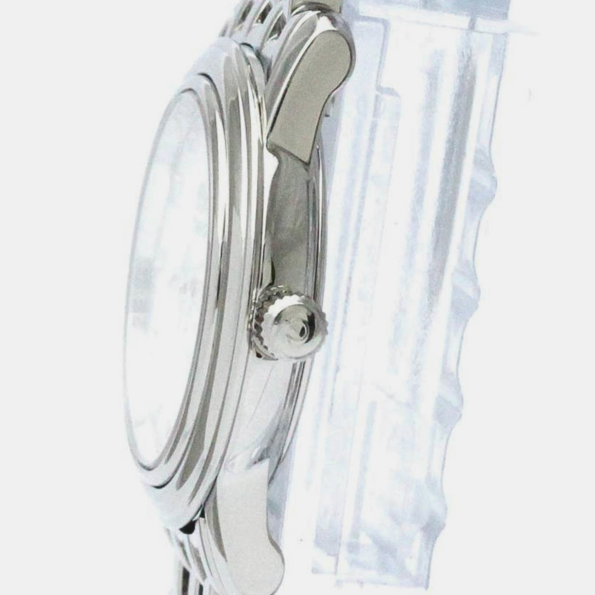 Omega White Shell Stainless Steel De Ville Prestige 4570.75 Quartz Women's Wristwatch 22 Mm