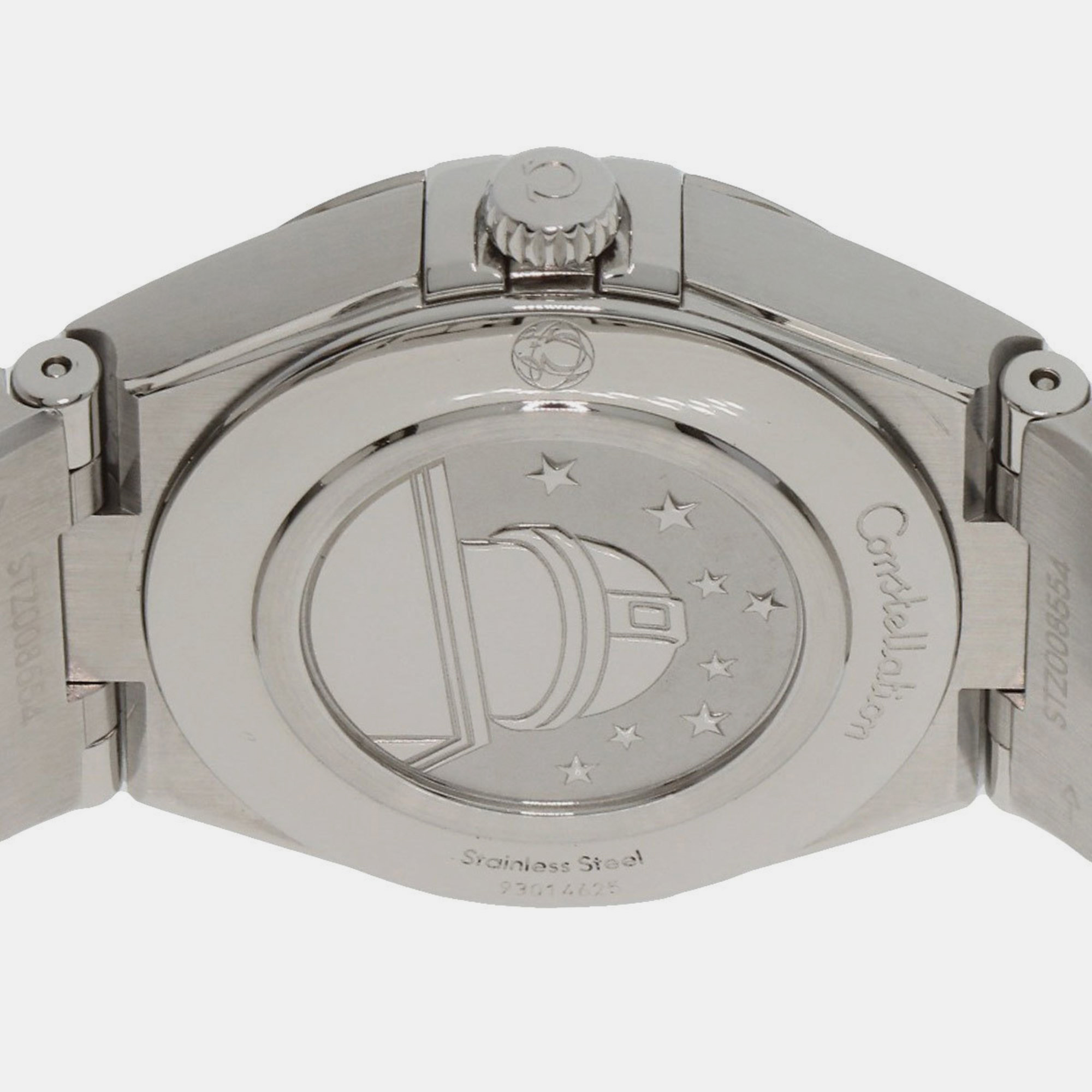 Omega Silver Diamond Stainless Steel Constellation 131.10.28.60.52.001 Quartz Women's Wristwatch 28 Mm