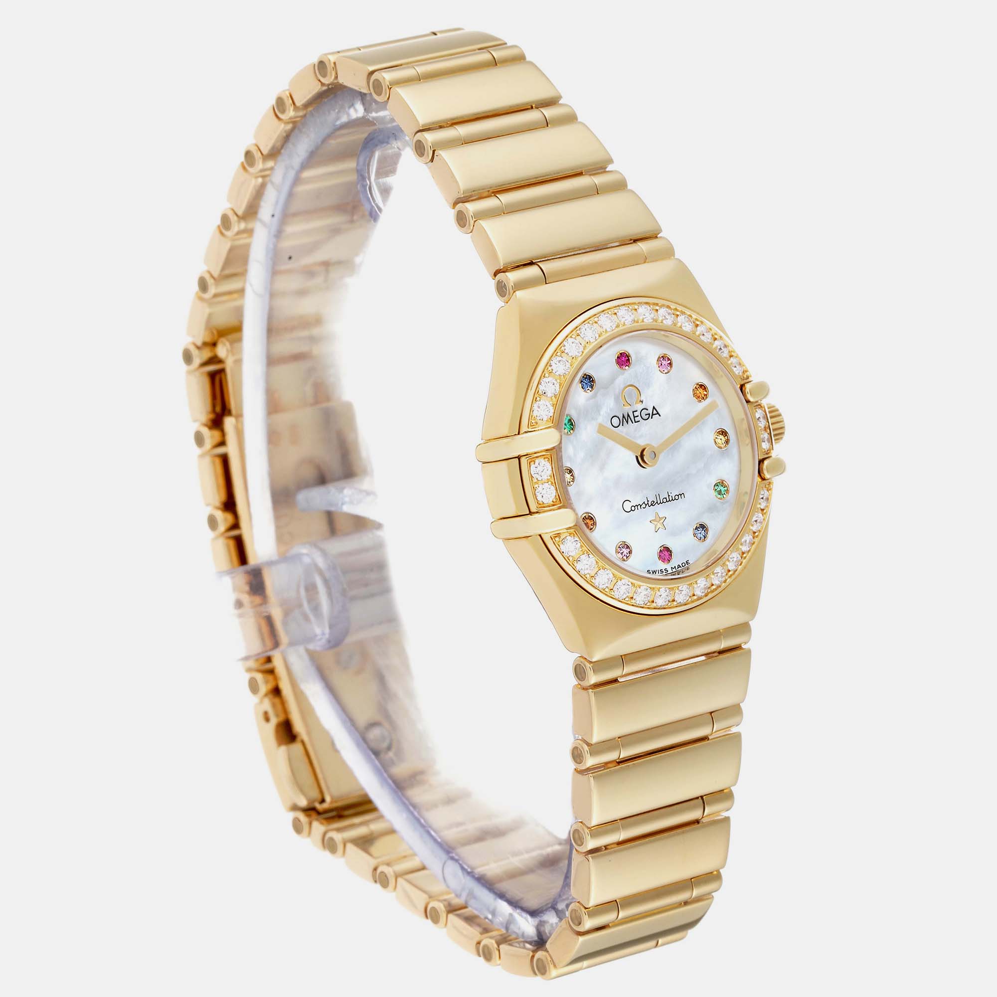 Omega Mother Of Pearl Diamond Constellation 1164.79.00 Automatic Women's Wristwatch 22.5 Mm