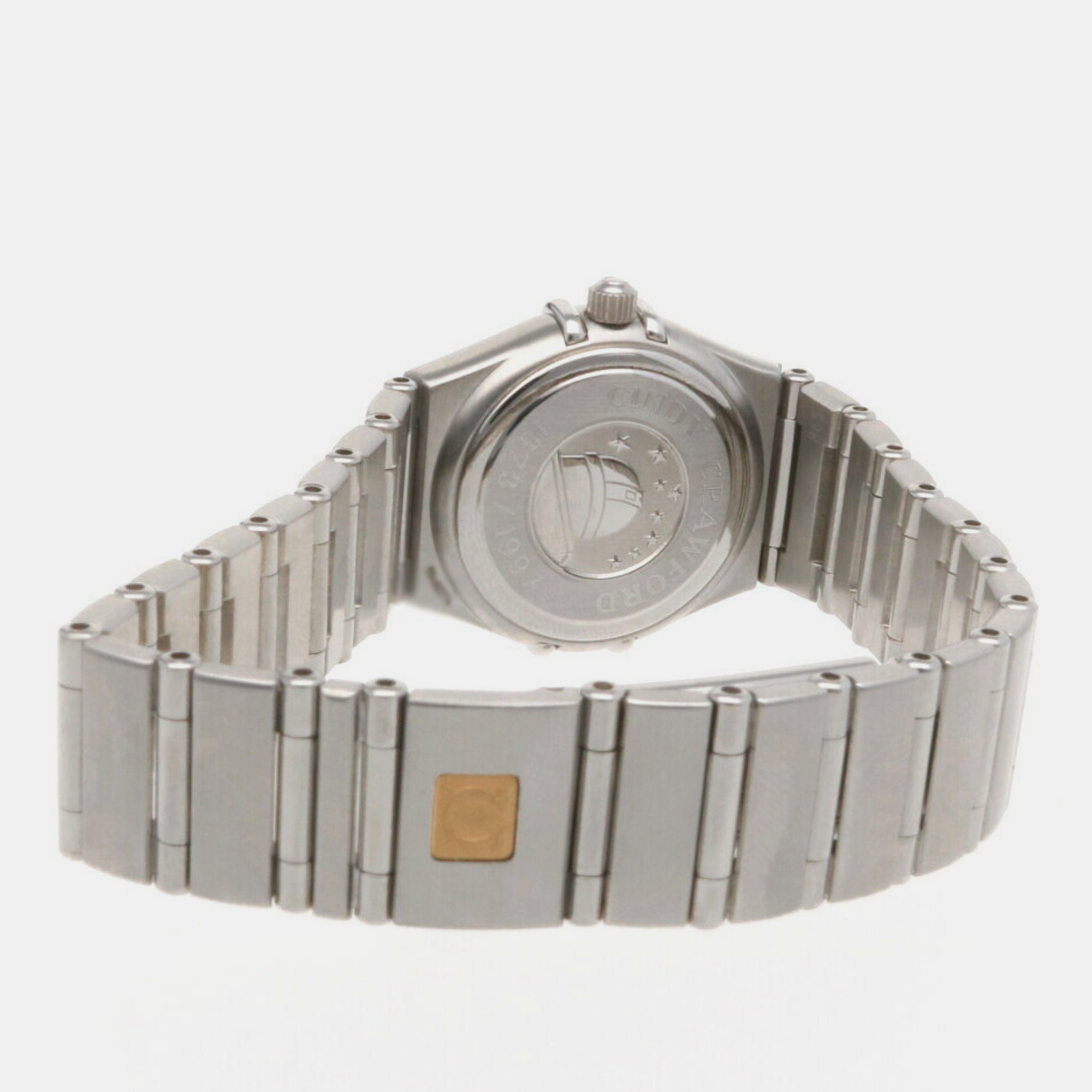 Omega Orange Stainless Steel Constellation Quartz Women's Wristwatch 23 Mm