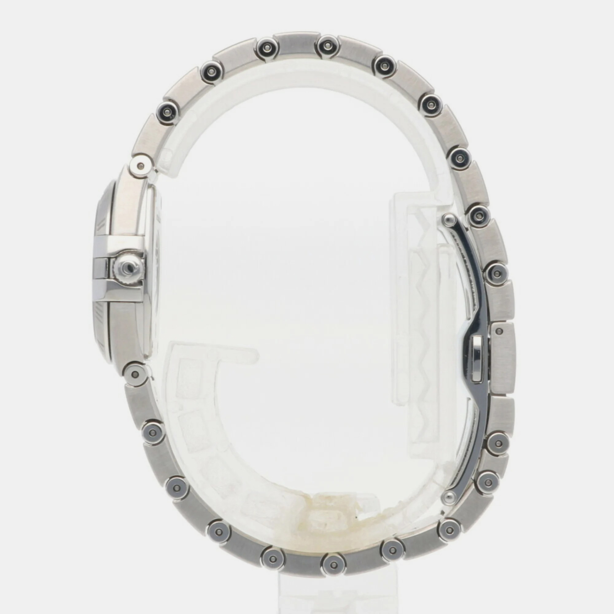 Omega White Shell Stainless Steel Constellation Quartz Women's Wristwatch 24 Mm