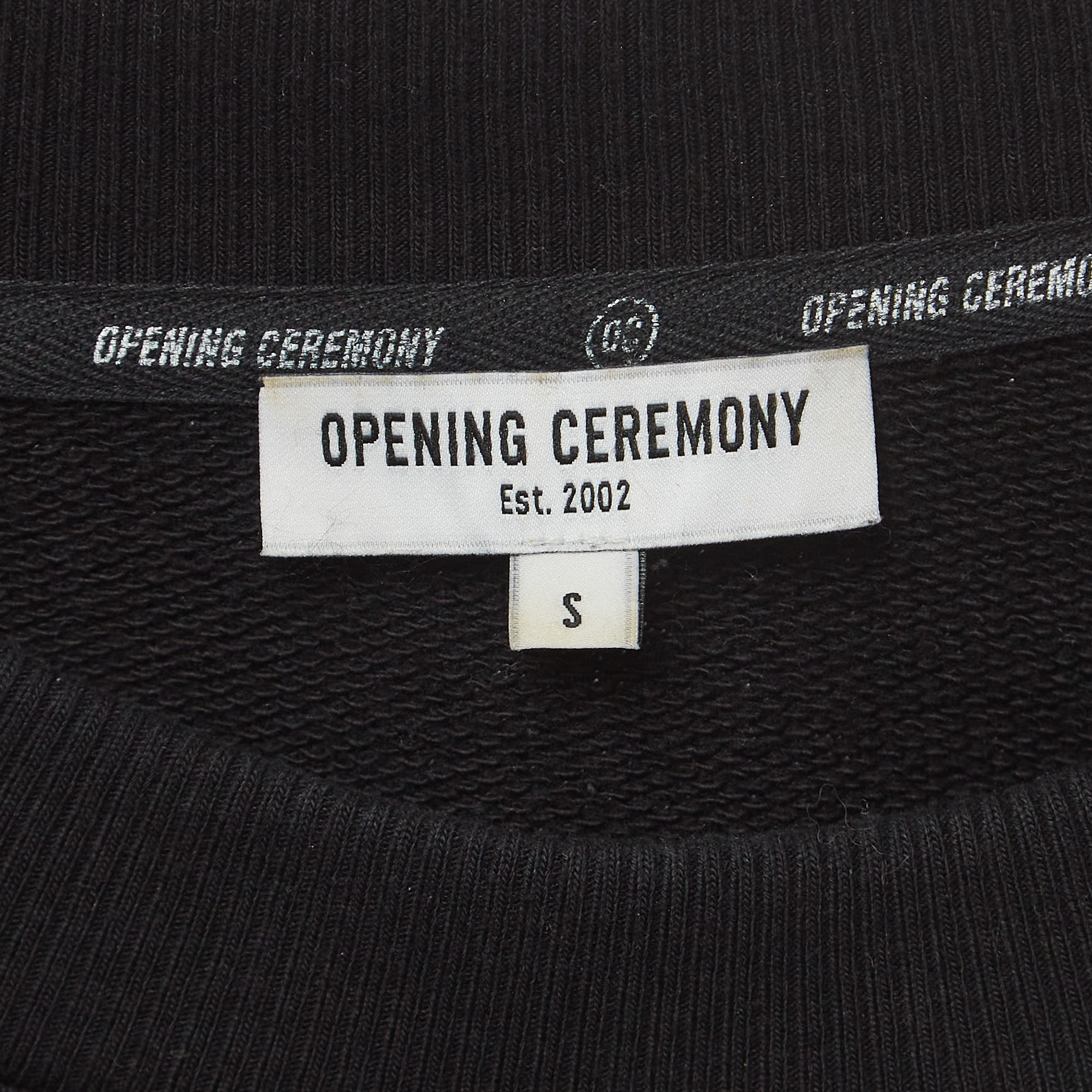Opening Ceremony  Black Cotton Studded Sweatshirt S