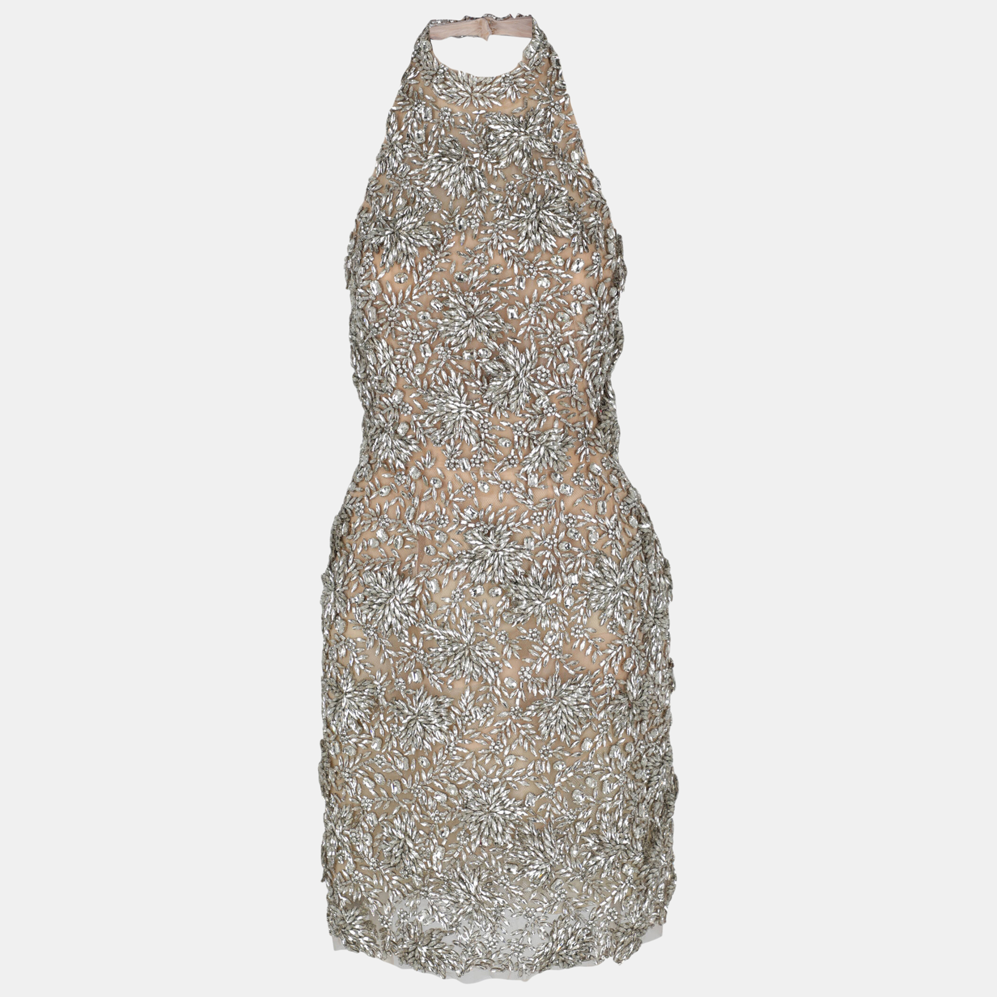 Oscar De La Renta Women's Synthetic Fibers Mini Dress - Silver - XS