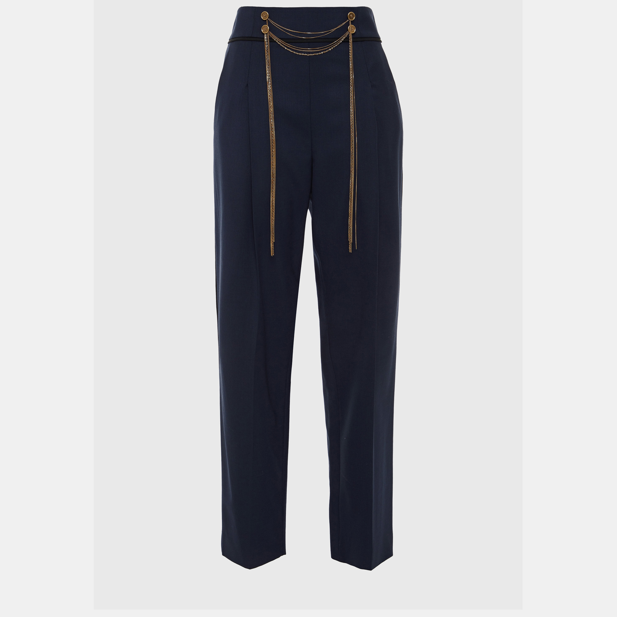 Oscar de la renta navy blue wool trousers size m (6)