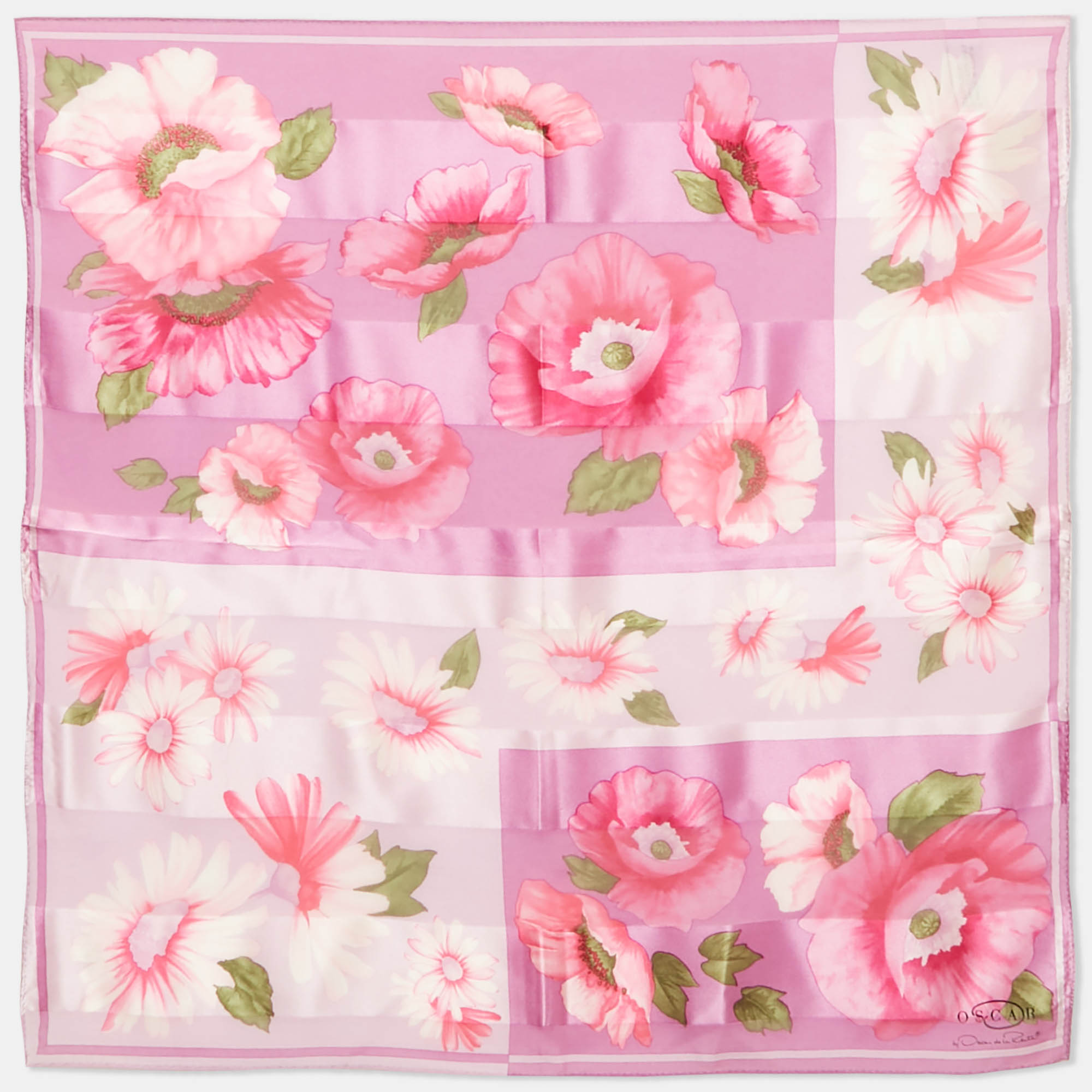 Floral Print Silk Scarf - Oscar de la Renta - Modalova