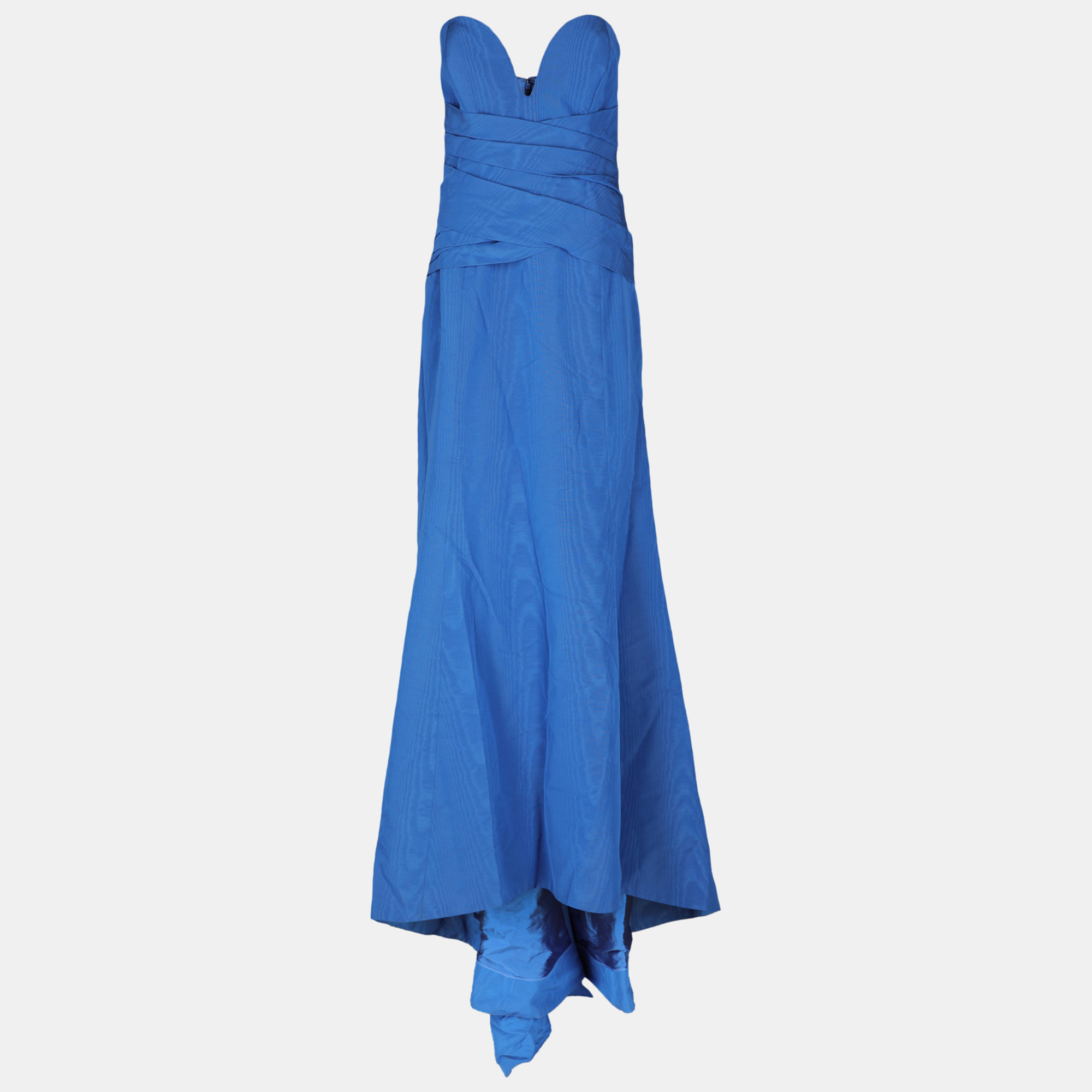 Oscar De La Renta  Women's Cotton Long Dress - Navy - L